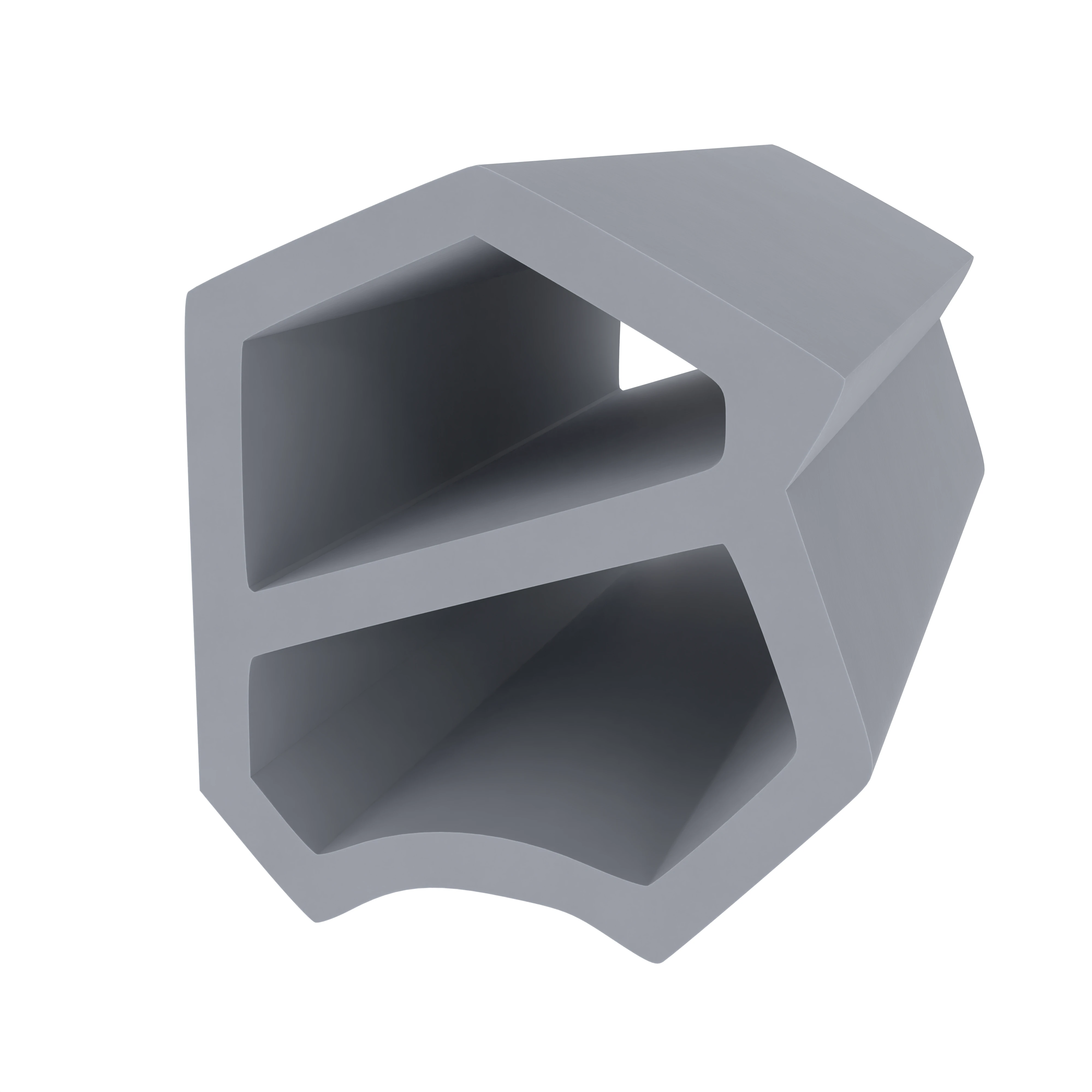 Türrahmen Dichtung - Stahlzargendichtung für Stahlprofile | 14 mm Breite | Farbe: grau