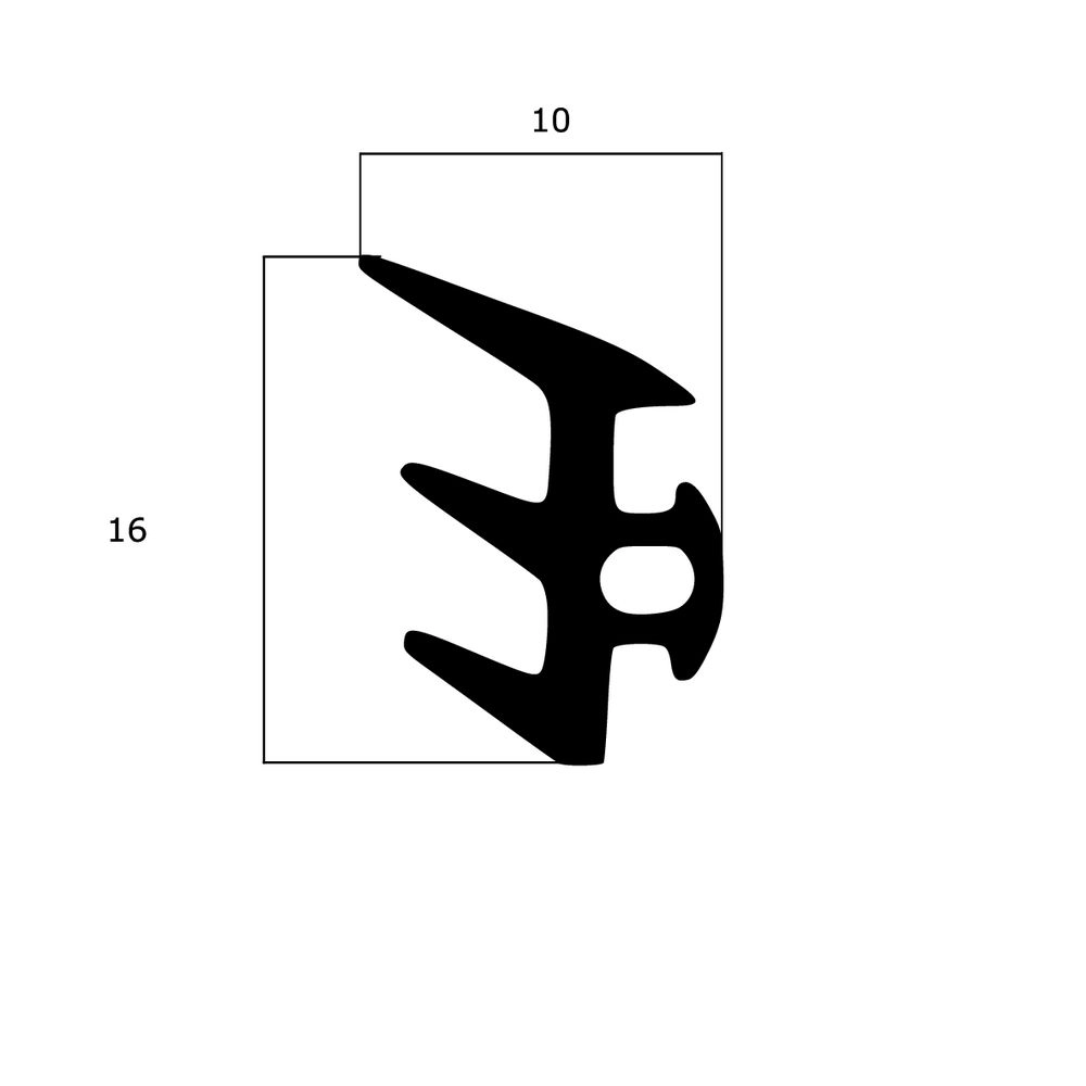 Verglasungsdichtungen - Verglasungsdichtung für Fenster | 10 mm Breite | Farbe: schwarz