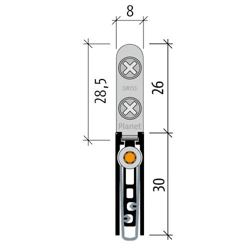 Planet US Absenkdichtung | Länge: 710 mm 