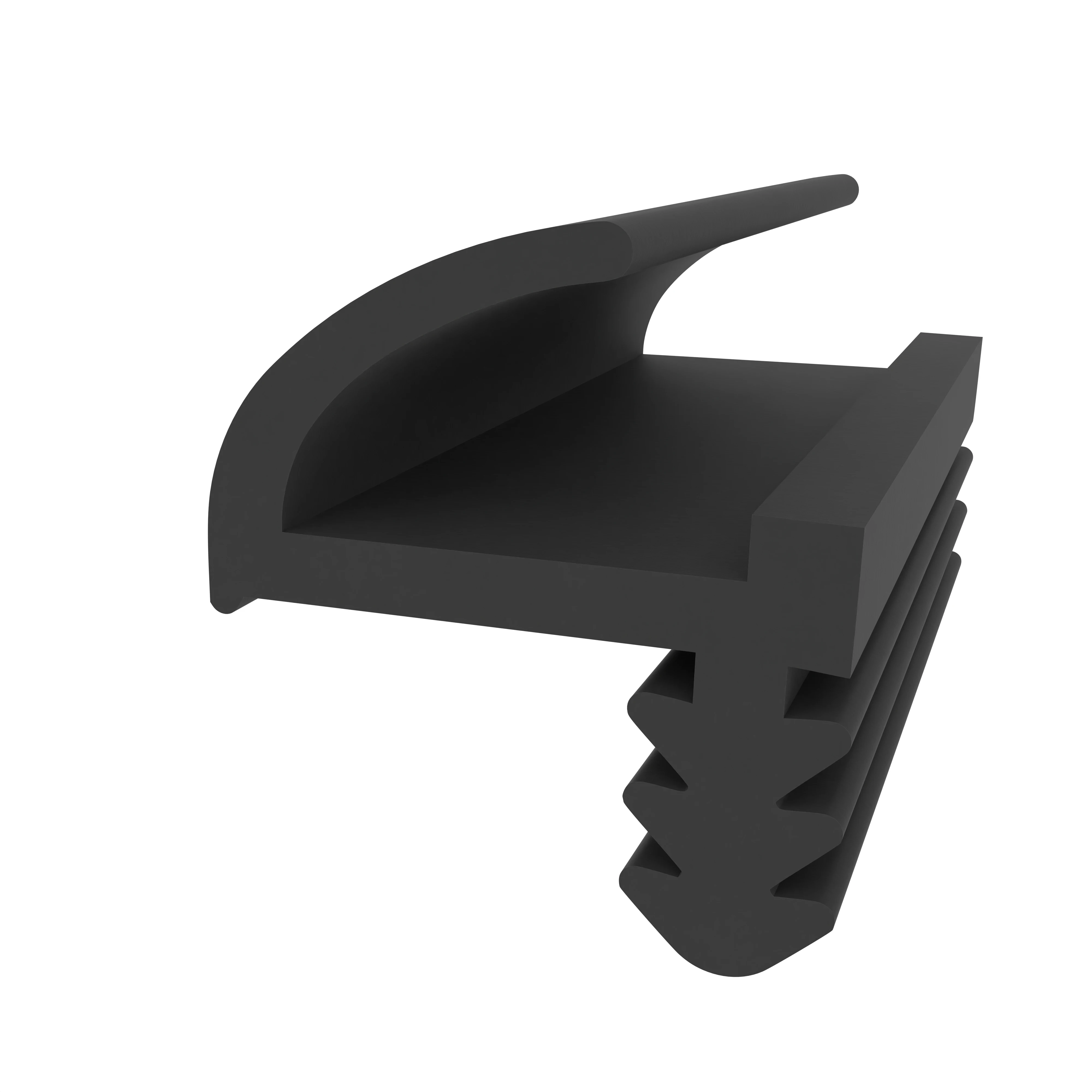 Türrahmen Dichtung - Zimmertürdichtung für Haustüren | 12 mm Breite | Farbe: schwarz