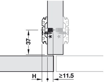Kreuzmontageplatte von Blum | Modell: 173H9100.22 | Distanz: 0 mm