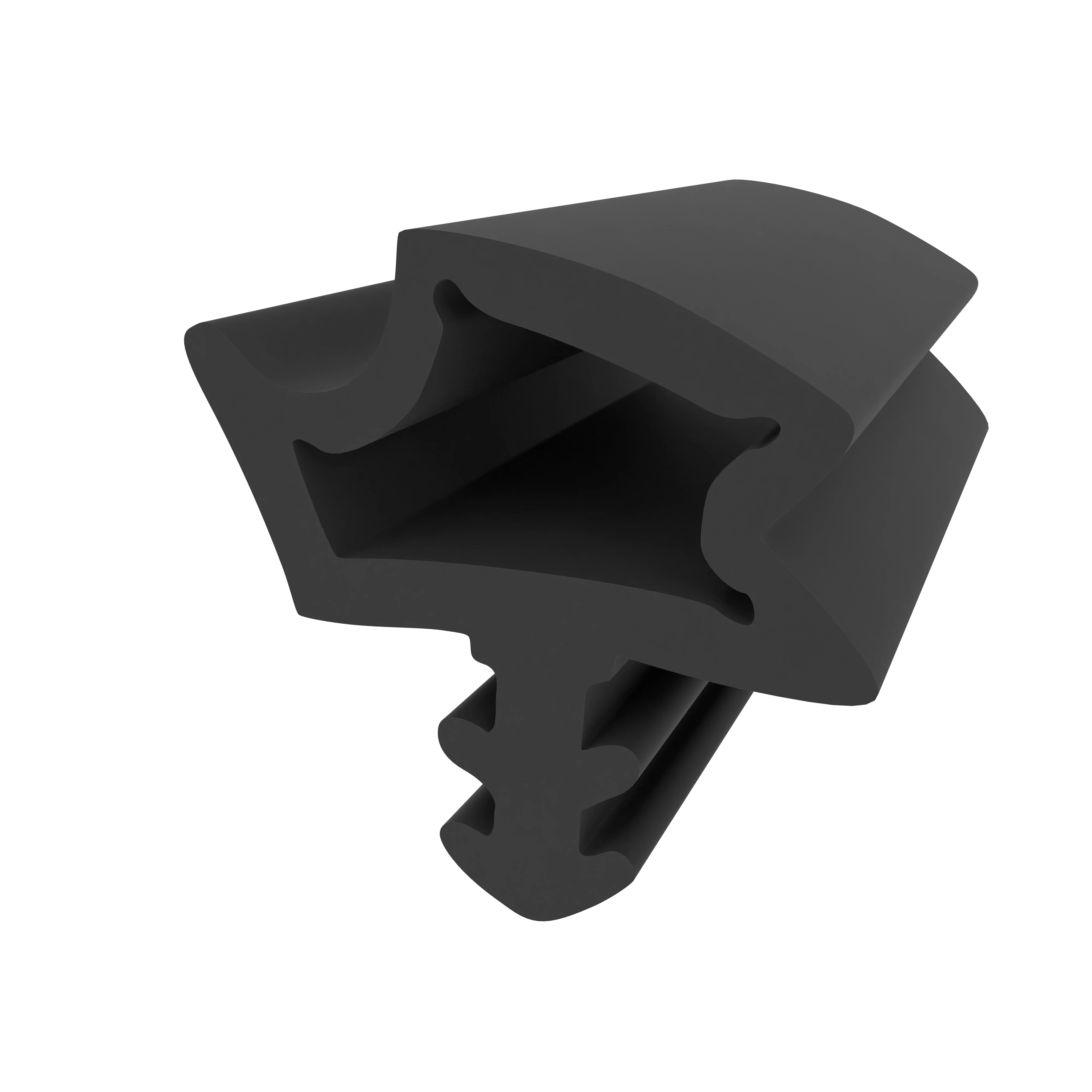 Türrahmen Dichtung - Holzzargendichtung für Holztüren | 10 mm Falzbreite | Farbe: schwarz