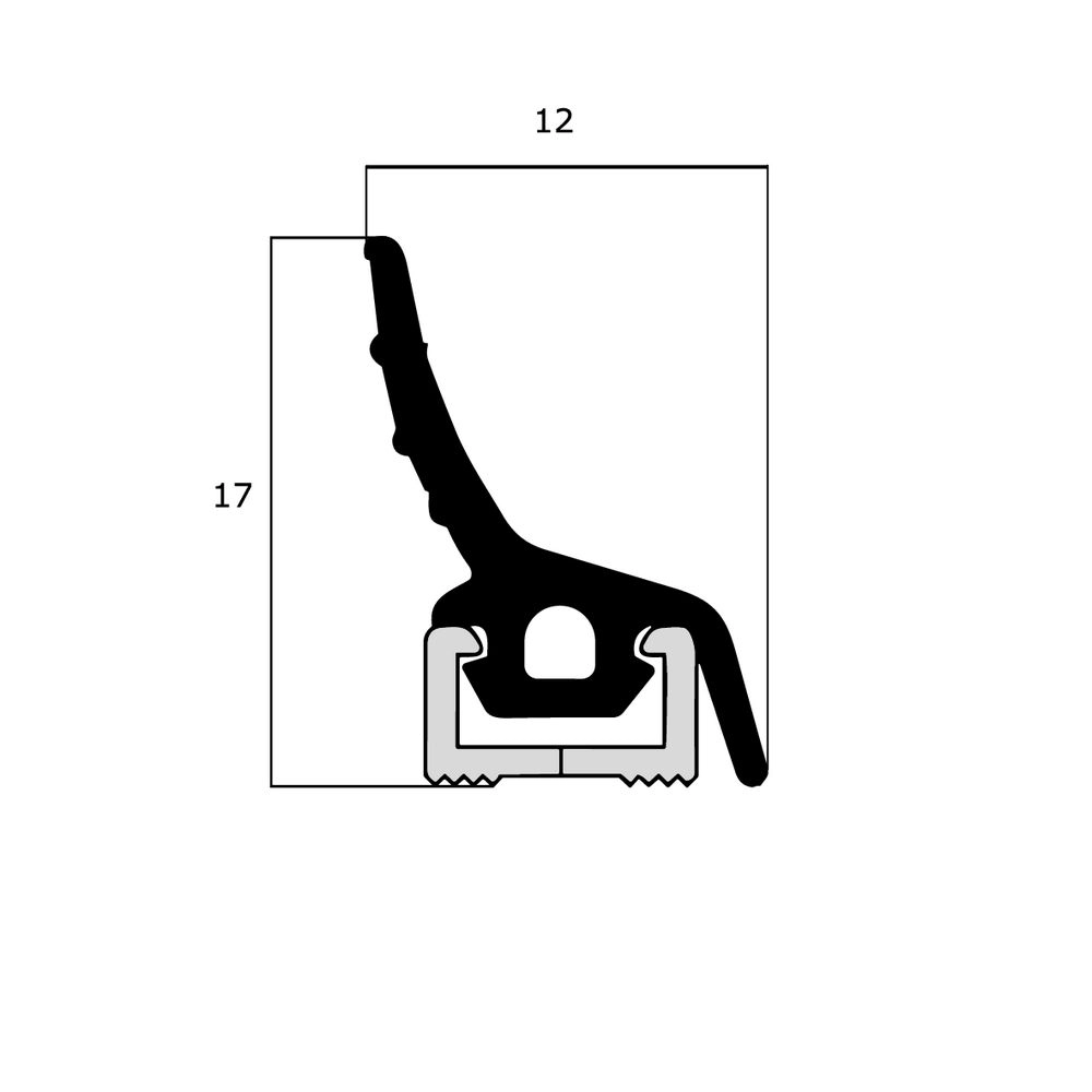 Anpressdichtungen - Anpressdichtung für Fenster- und Türrahmen | 17 mm Höhe | Farbe: braun