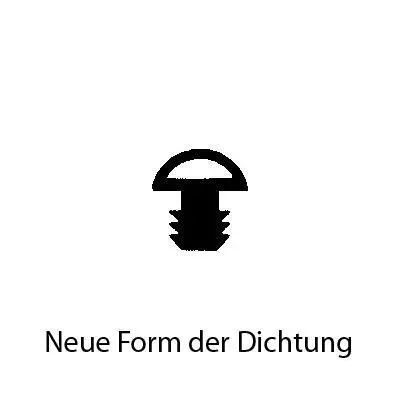 Türrahmen Dichtung - Stahlzargendichtung für Stahlrahmen | 8 mm Breite | Farbe: grau