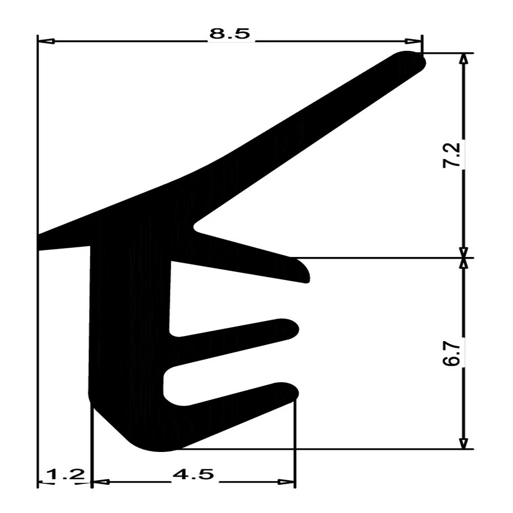 Dachfensterdichtung für Velux Fenster | Höhe: 12 mm | Farbe: weiß