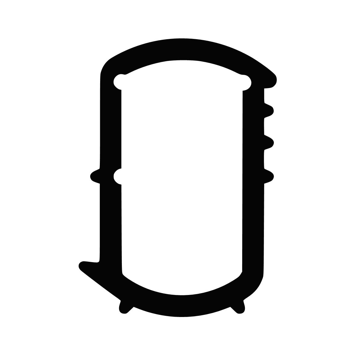 Türrahmen Dichtung - Stahlzargendichtung für senkrechte Nut | 11,4 mm Breite | Farbe: grau