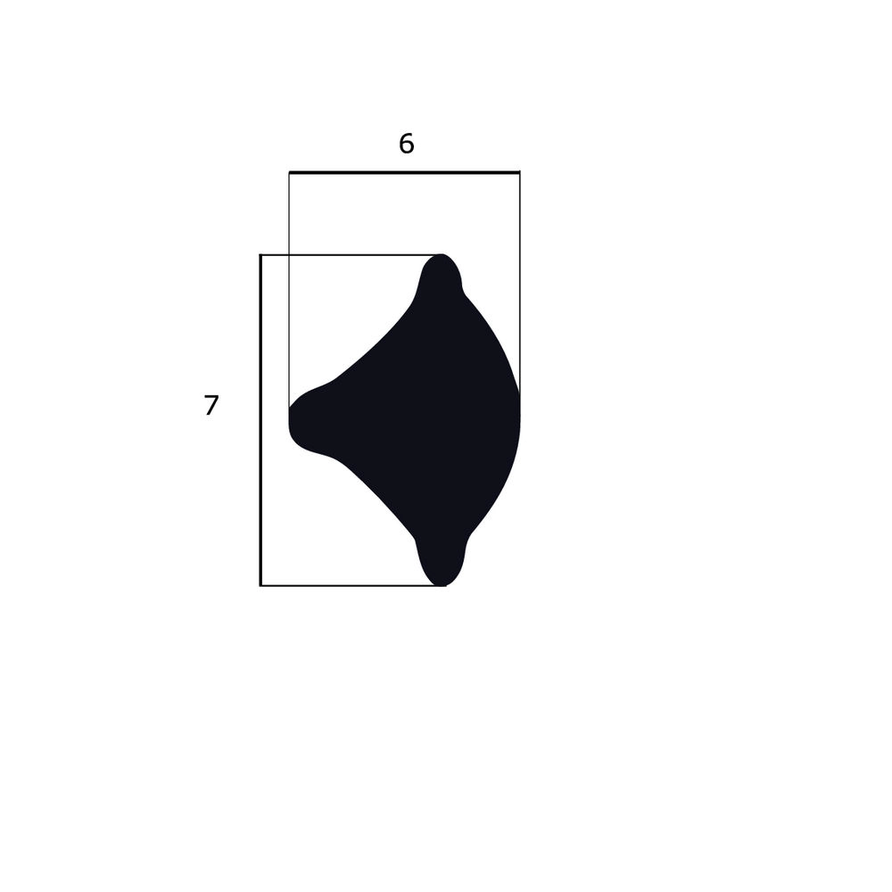 Gummiklemm- und Füllerprofile - Füllerprofil  für Gummi-Klemmprofile | 6 mm Breite | Farbe: schwarz