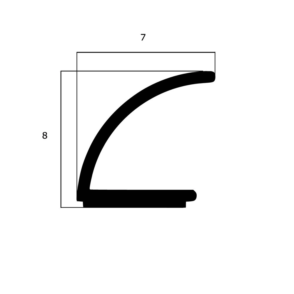 Türdichtung selbstklebend - Klebedichtung mit V-Profil | Spaltbreite: 1 – 8 mm | Farbe: weiß