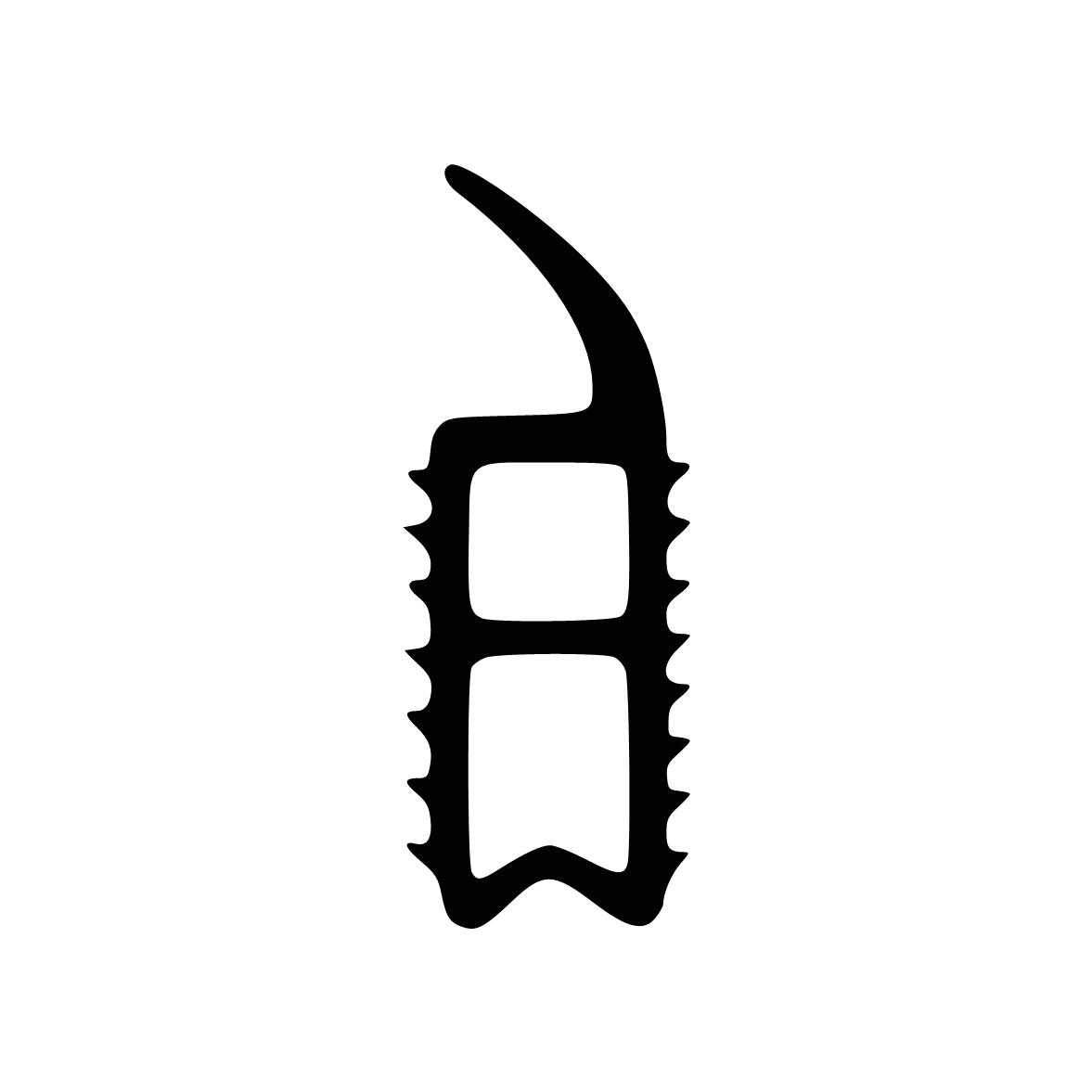 Türrahmen Dichtung - Stahlzargendichtung für Stahlprofile | 11 mm Breite | Farbe: grau
