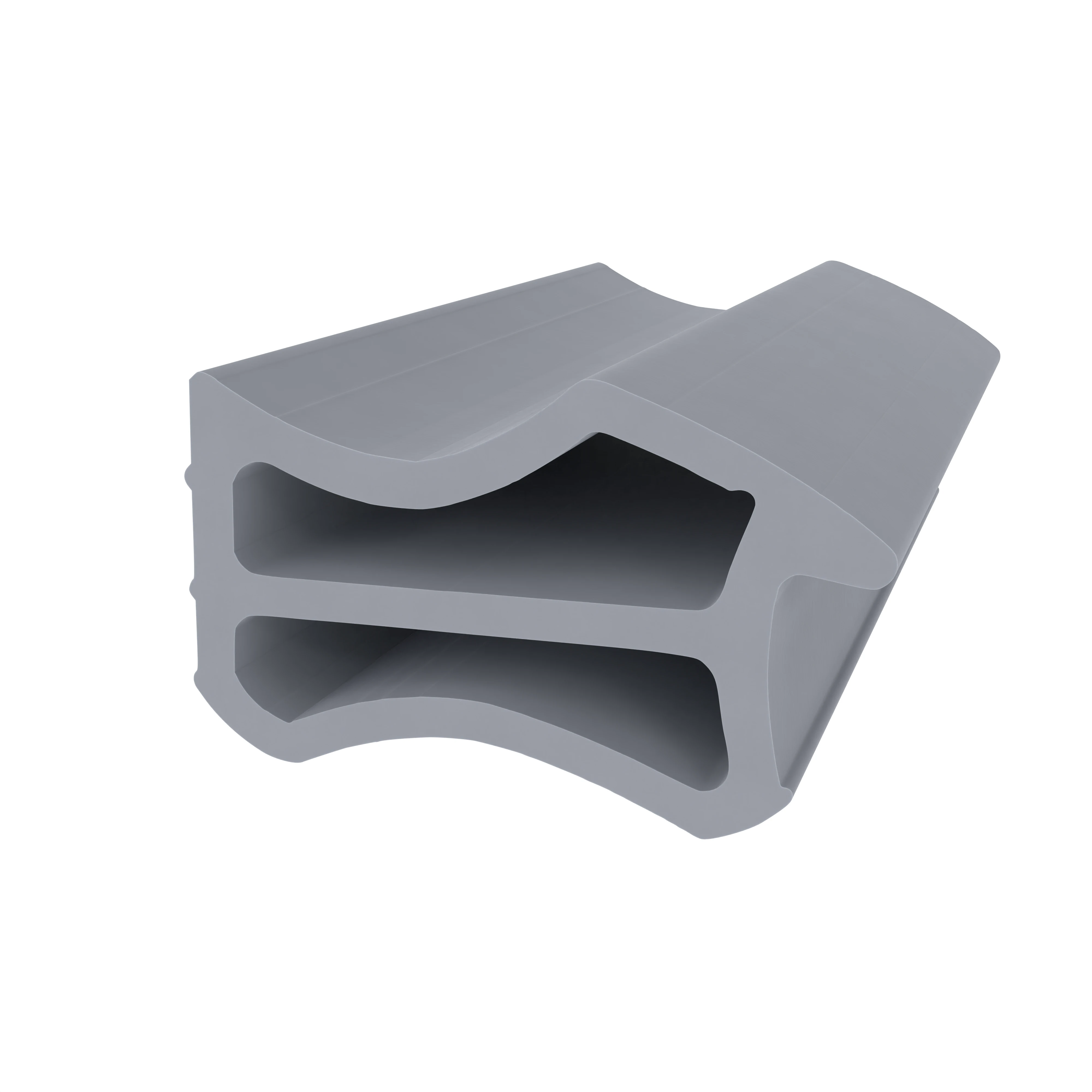 Türrahmen Dichtung - Stahlzargendichtung für Metalltüren | 12 mm Höhe | Farbe: grau