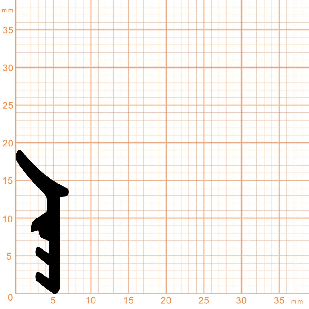 Dachfensterdichtungen - Dachfensterdichtung für Velux Dachflächenfenster | Höhe: 19 mm | Farbe: schwarz