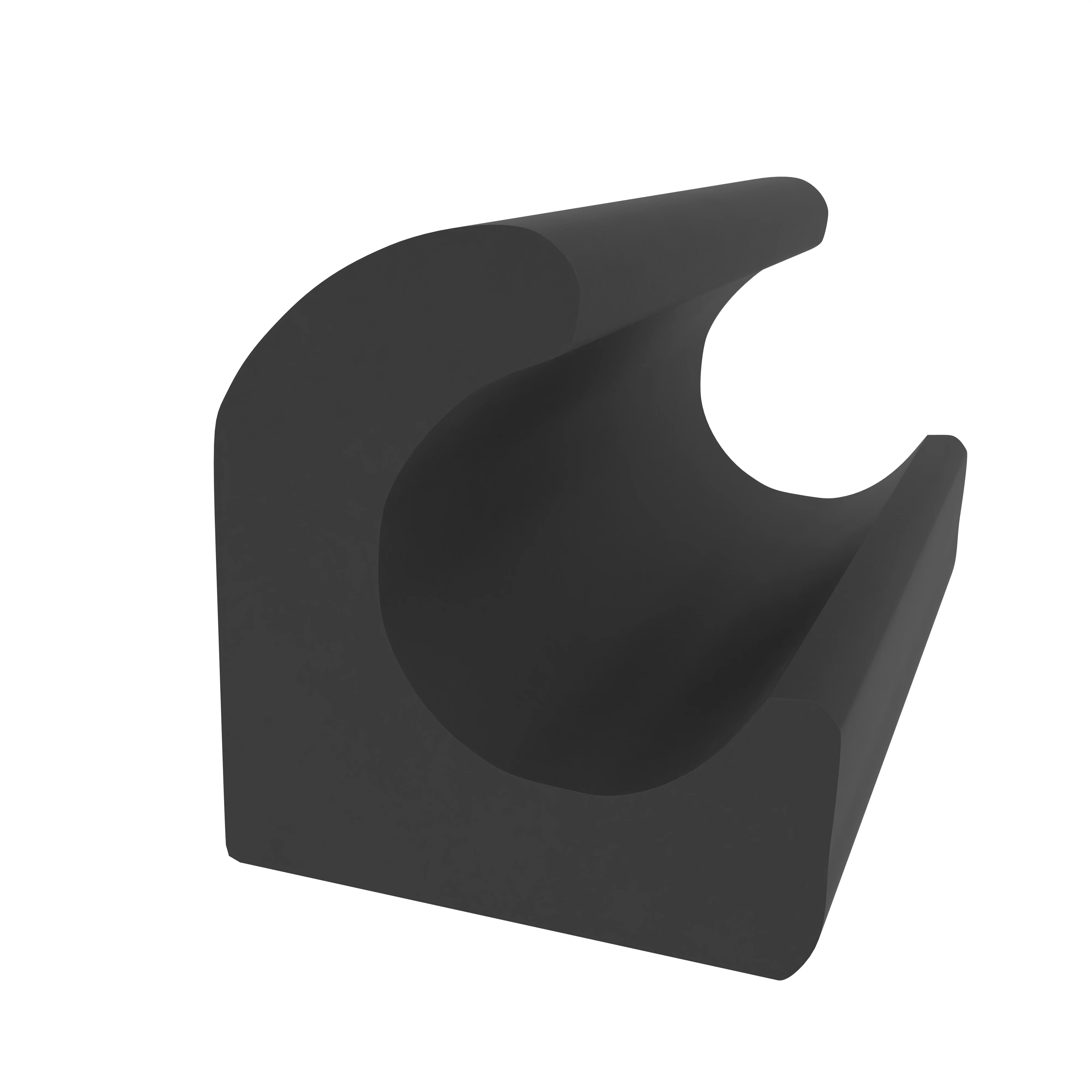 Moosgummi - Stahlzargendichtung für Stahlrahmen | 23 mm Höhe | Farbe: schwarz