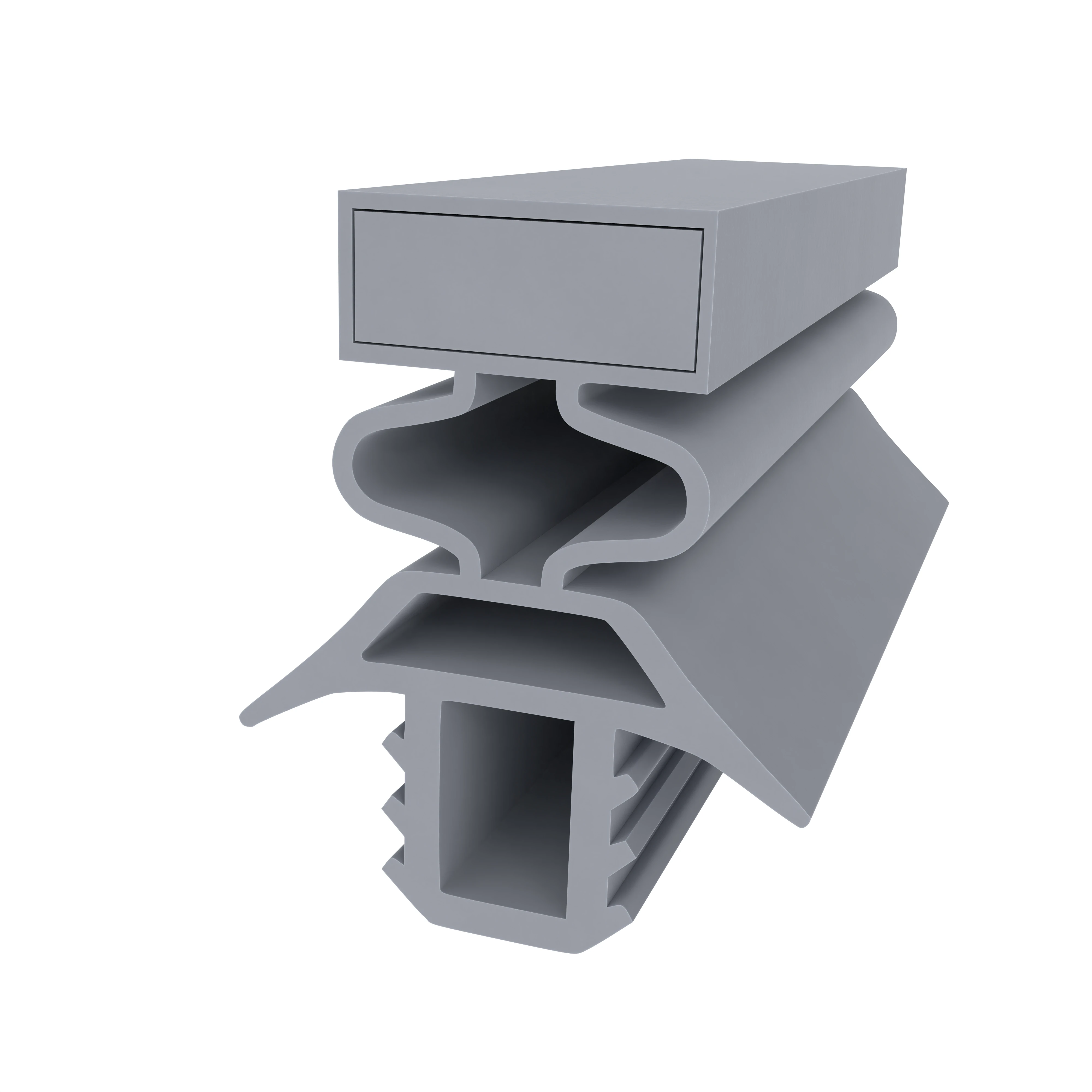 Kühlschrankdichtung mit Magnet | 22 mm Höhe | Farbe: grau 