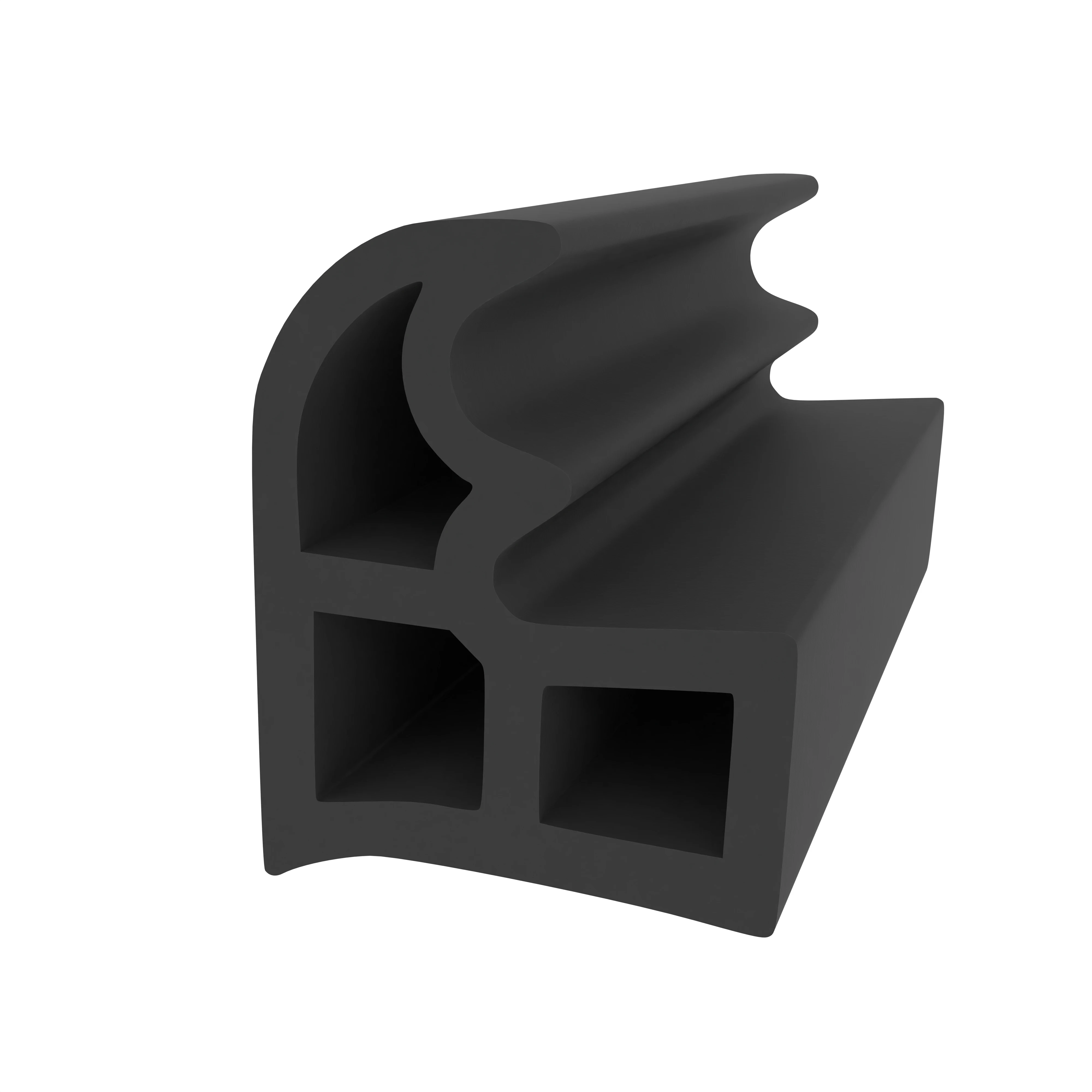 Türrahmen Dichtung - Stahlzargendichtung für hinterschnittene Nut | 18 mm Höhe | Farbe: schwarz