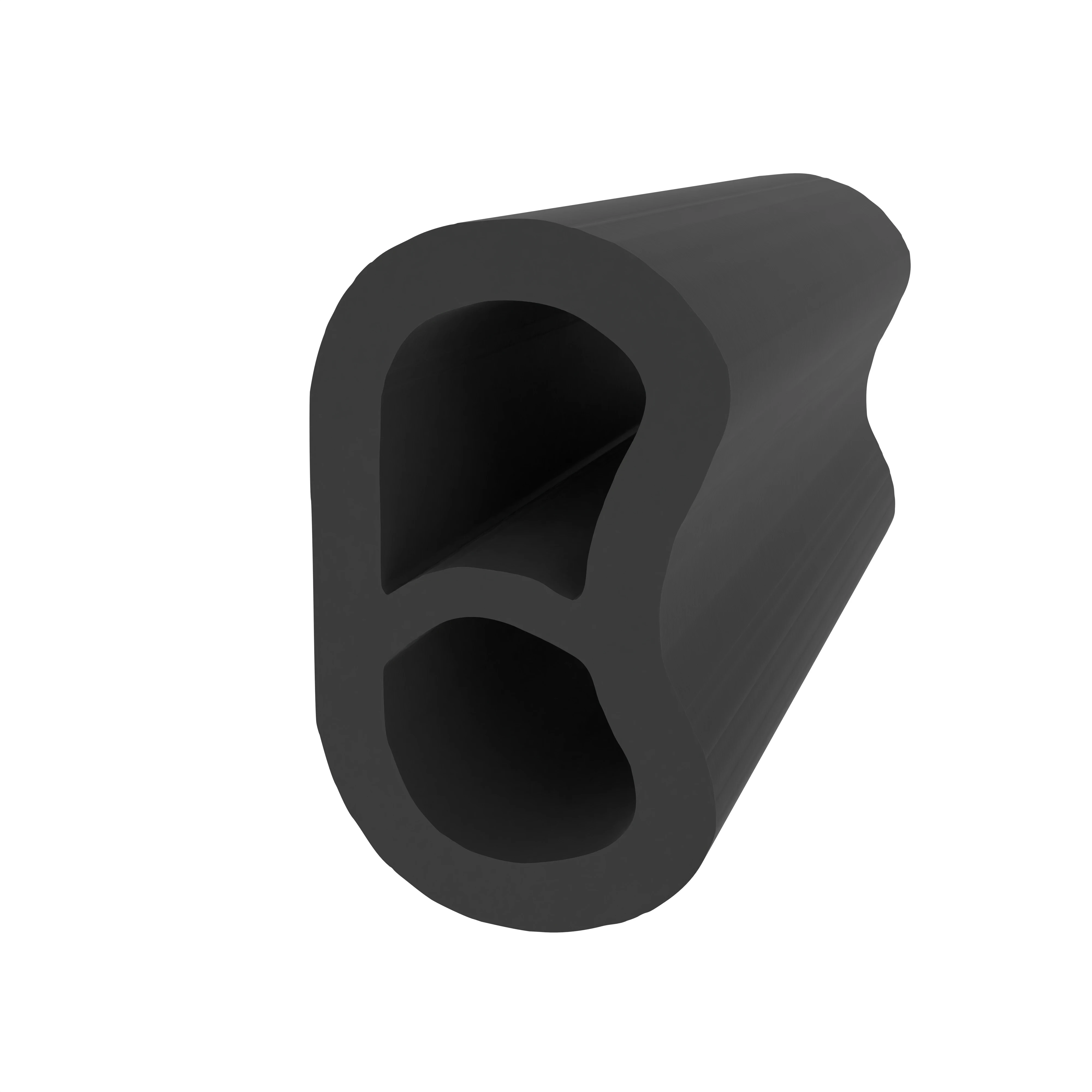 Türrahmen Dichtung - Stahlzargendichtung für Metallzargen | 12 mm Höhe | Farbe: schwarz