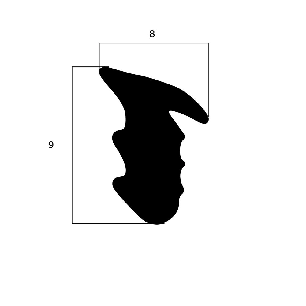 Verglasungsdichtungen - Verglasungsdichtung für Fenster | 8 mm Breite | Farbe: schwarz