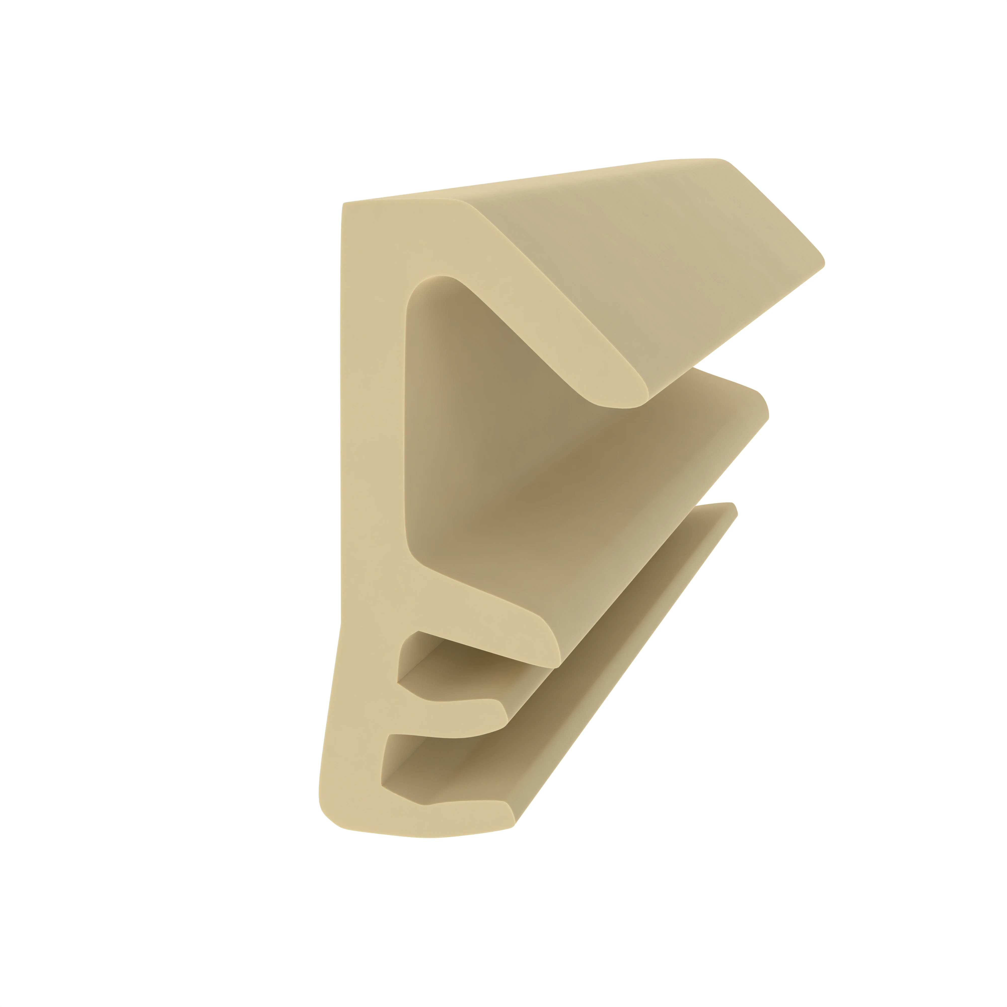 Flügelfalzdichtung für Holzelemente | 12 mm Falzhöhe | Farbe: beige