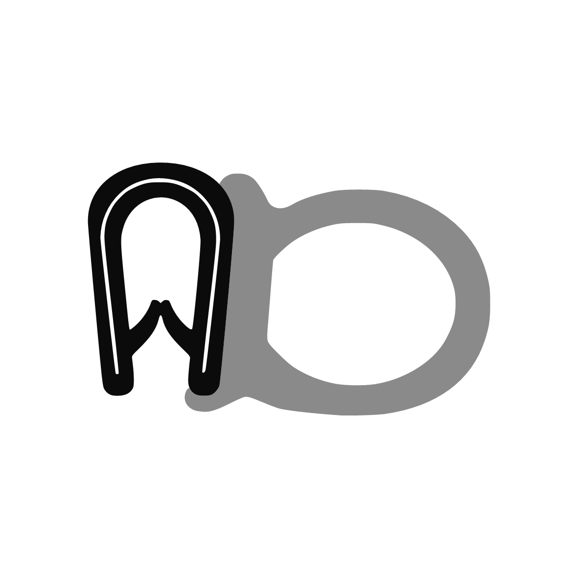 Kantenschutz Dichtprofile - Kantenschutzprofil | Klemmbereich: 2 - 4 mm | Farbe: schwarz