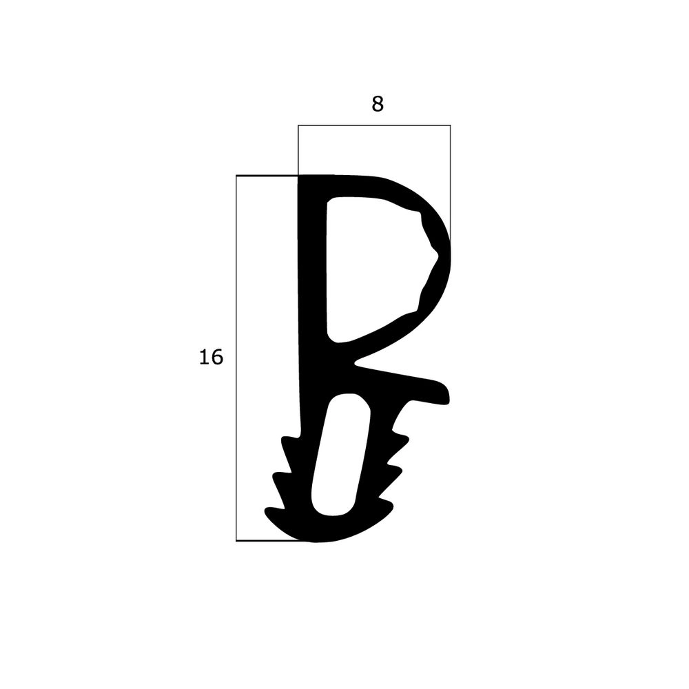 Flügelfalzdichtungen - Flügelfalzdichtung für Holzelemente  | 10 mm Falzhöhe | Farbe: braun