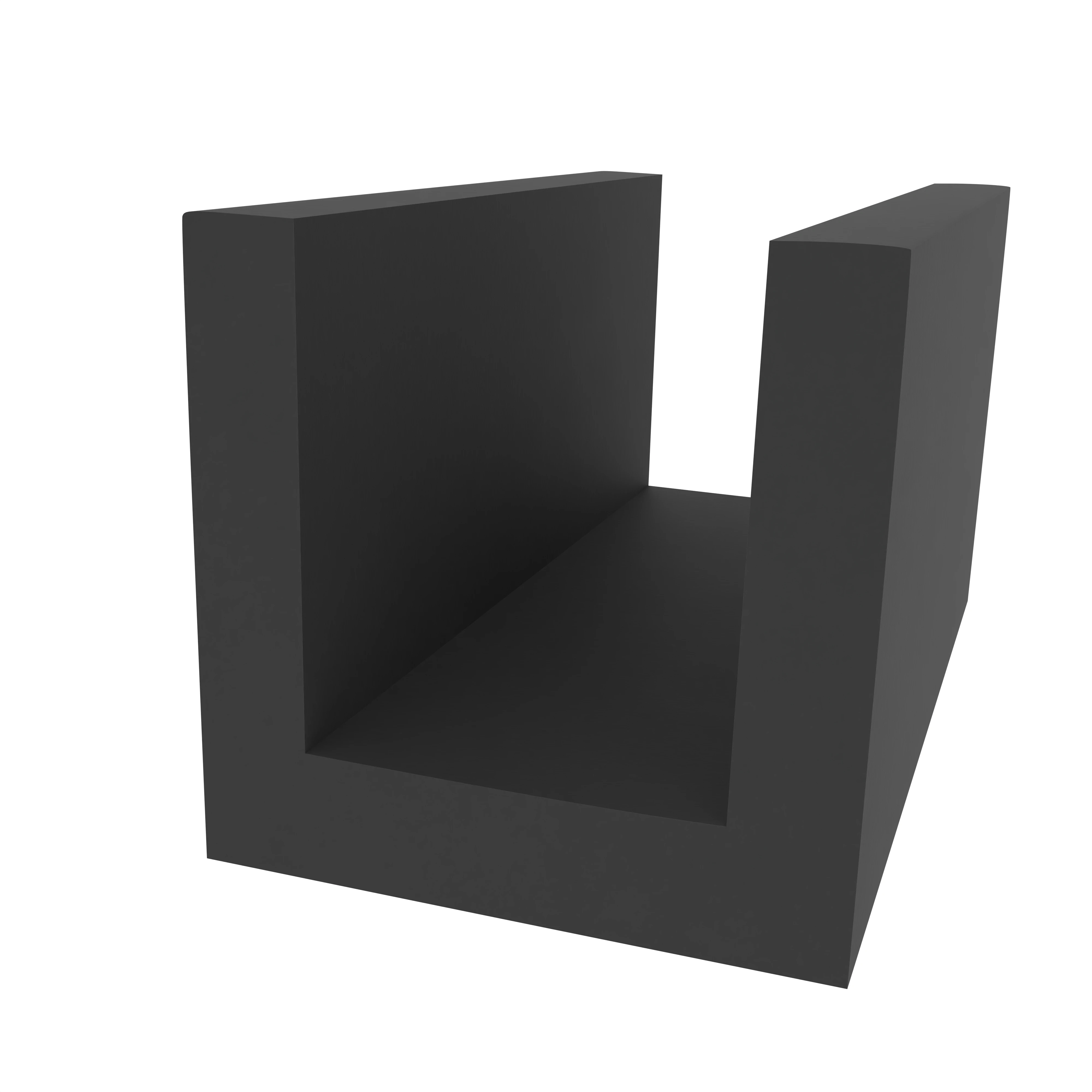 Kantenschutzprofil | Höhe: 15 mm | Farbe: schwarz