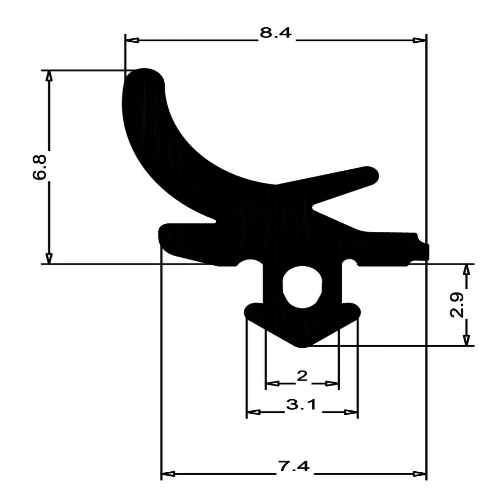 Dichtungsecke für Anschlagdichtung F1720 | Farbe: schwarz