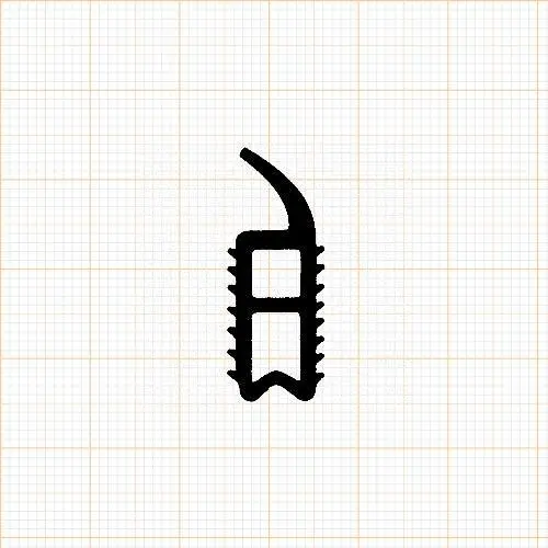 Türrahmen Dichtung - Stahlzargendichtung für Stahlprofile | 11 mm Breite | Farbe: grau