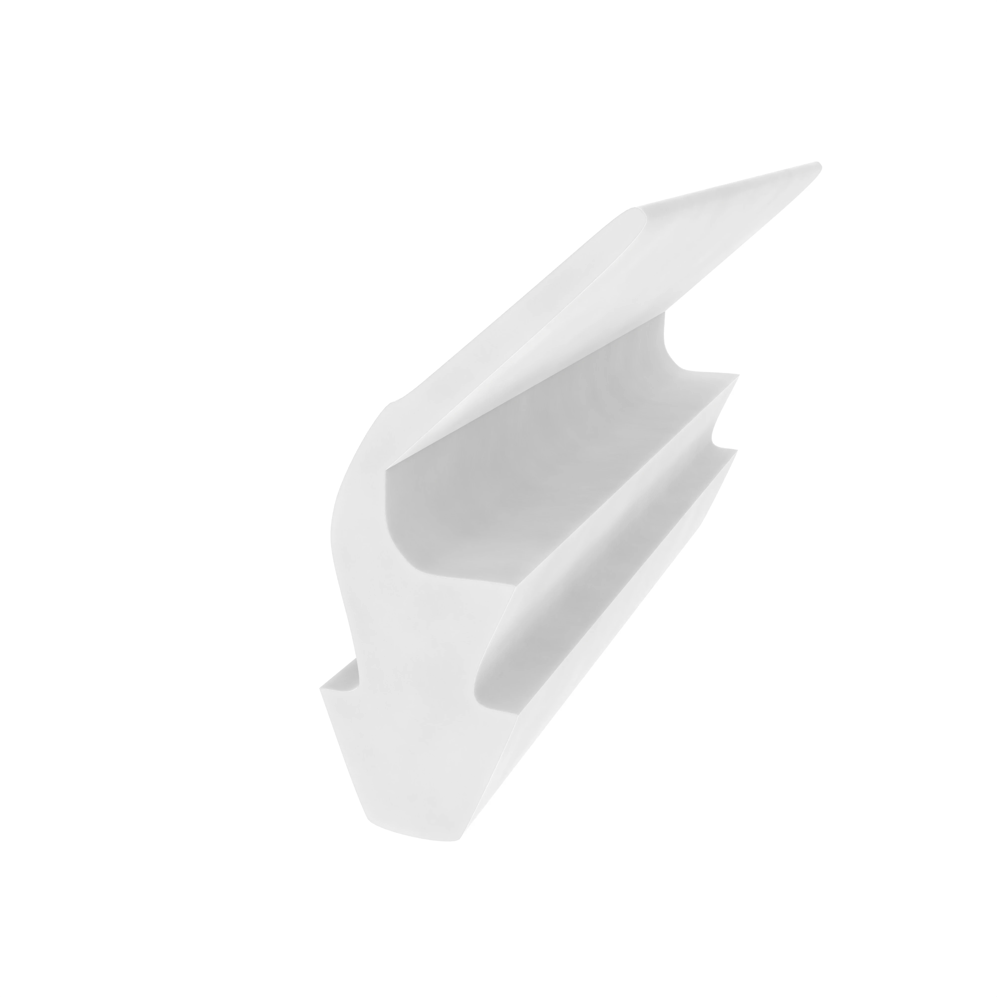 Anschlagdichtung mit Lippe und profiliertem Fuß | 9 mm Höhe | Farbe: weiß 