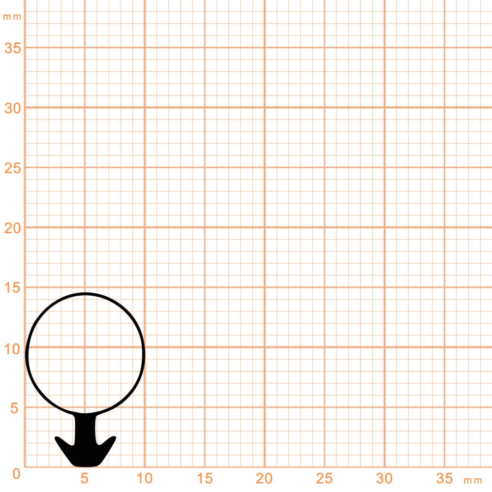 Türrahmen Dichtung - Schlauchdichtung für Holzfenster und -türen | 10 mm Durchmesser | Farbe: weiß