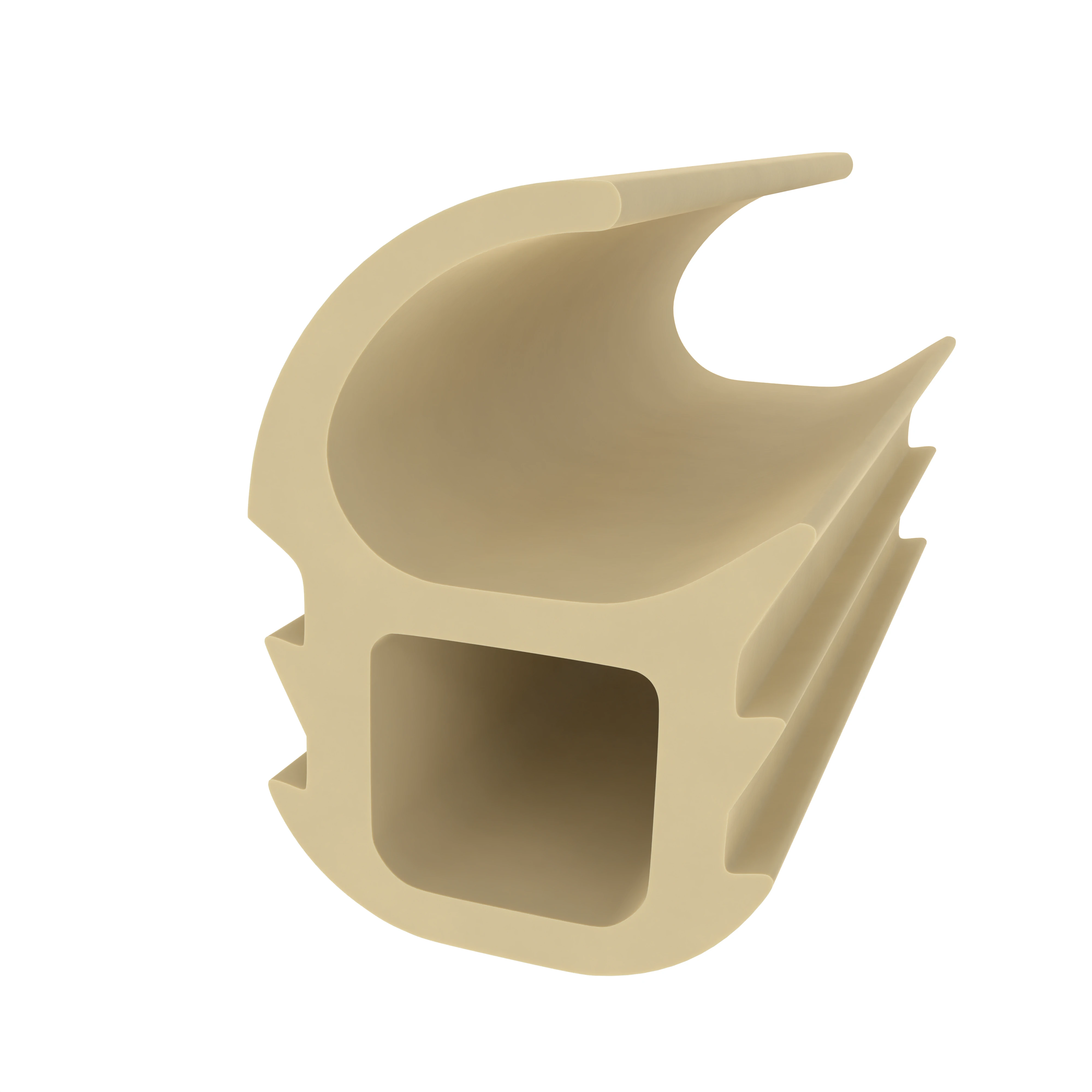 Türrahmen Dichtung - Stahlzargendichtung für senkrechte Nut | 19 mm Höhe | Farbe: beige