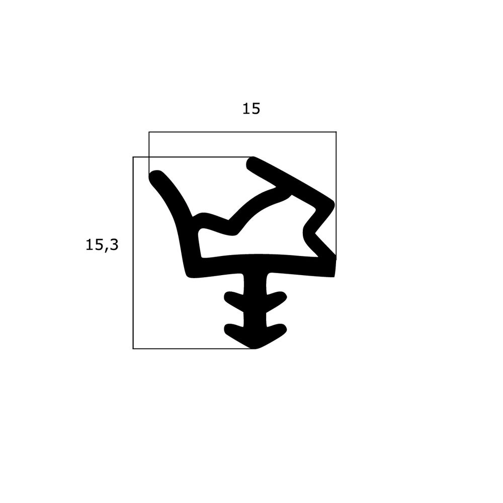 Türrahmen Dichtung - Holzzargendichtung für Holztüren | 12 mm Falzbreite | Farbe: beige