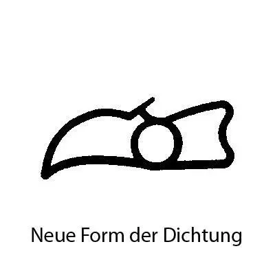 Türrahmen Dichtung - Stahlzargendichtung für Stahltüren | 11 mm Höhe | Farbe: grau