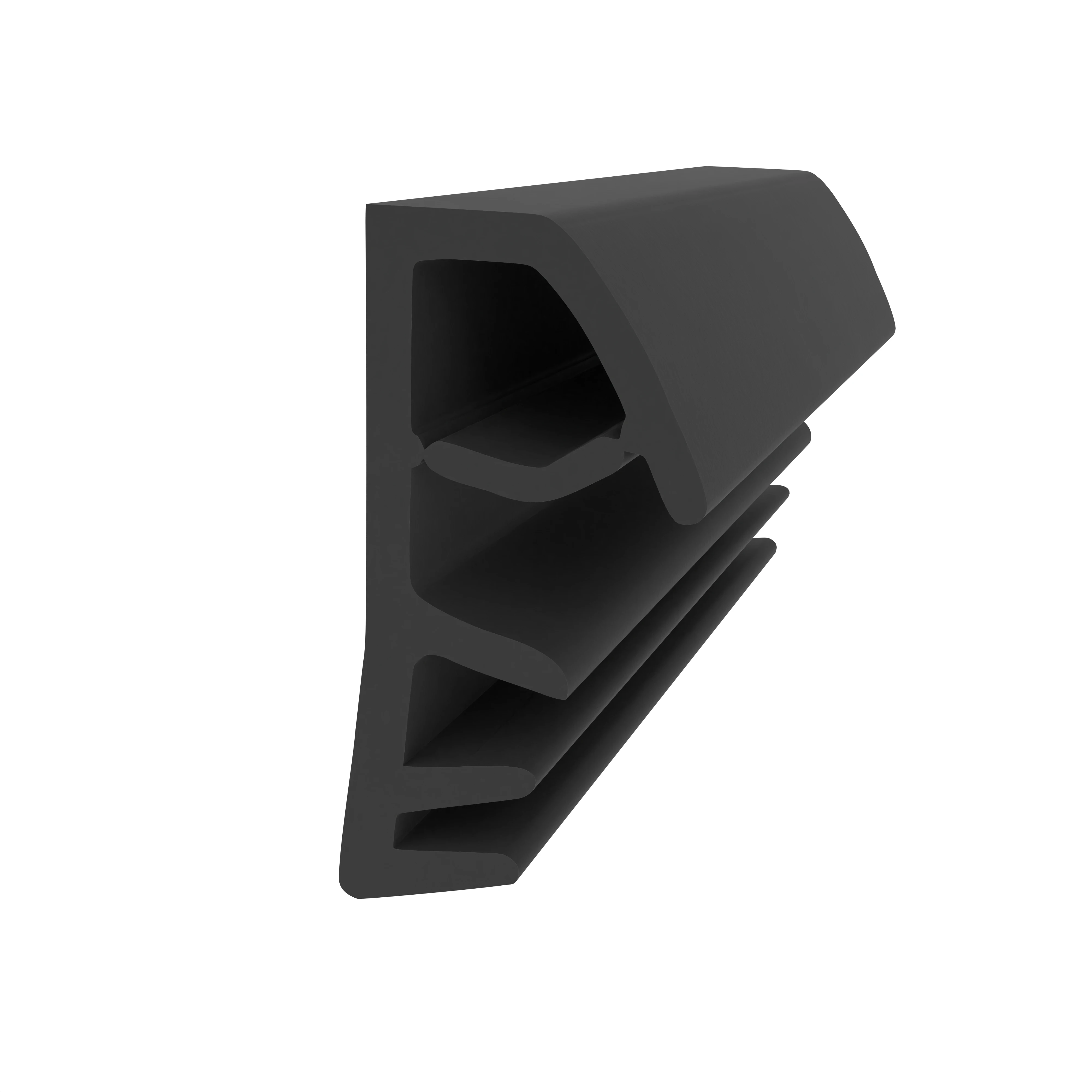 Flügelfalzdichtung für Holzflügel und -zargen | 10 mm Falzhöhe | Farbe: schwarz
