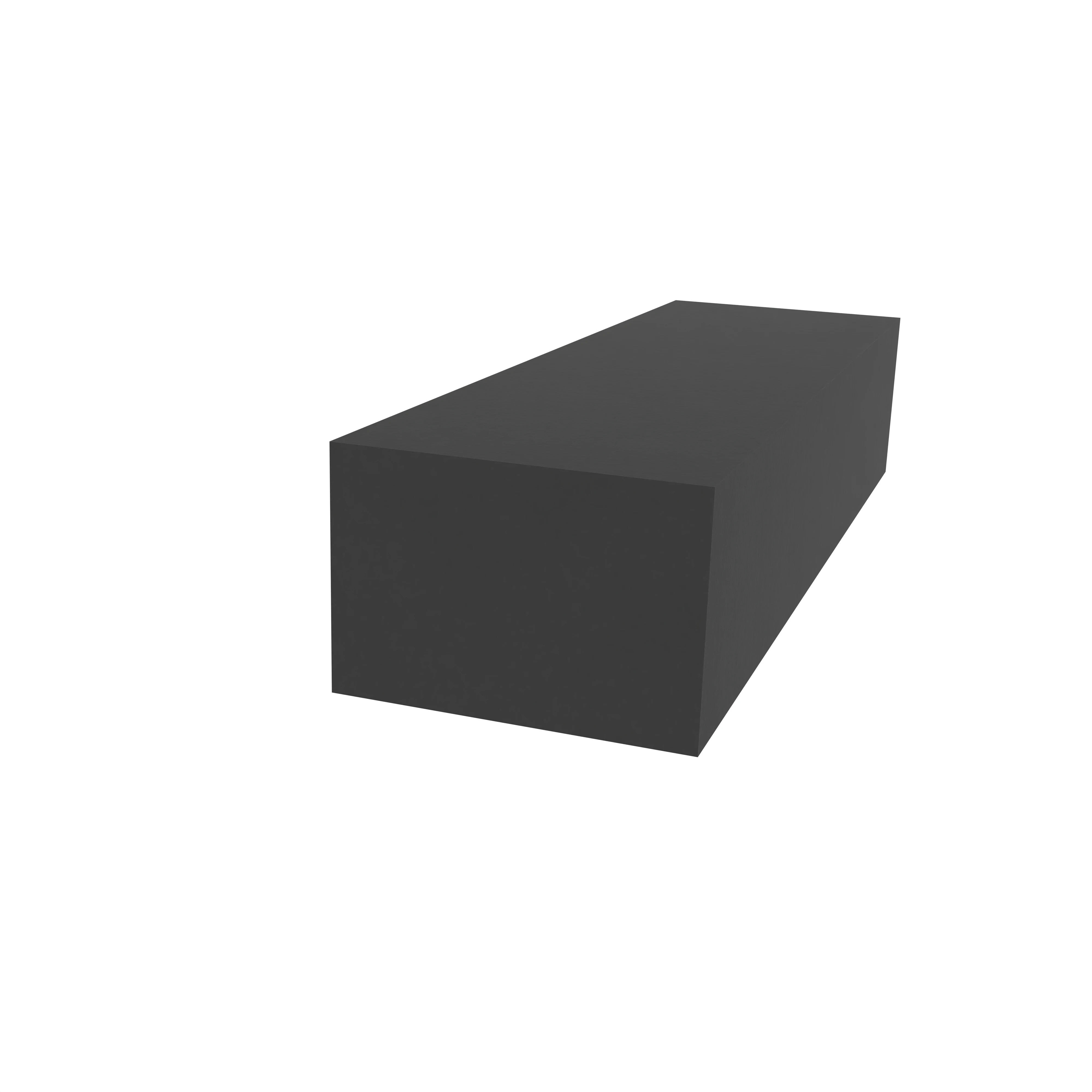 Moosgummidichtung vierkant | 12 mm Breite | Farbe: schwarz