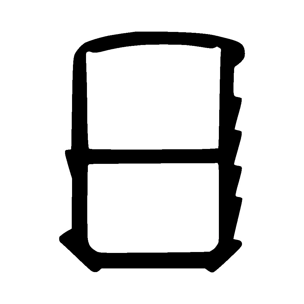 Stahlzargendichtung für senkrechte Nut | 16,5 mm Höhe | Farbe: beige