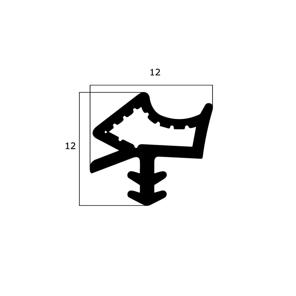 Türrahmen Dichtung - Holzzargendichtung für Holztüren | 12 mm Falzbreite | Farbe: beige