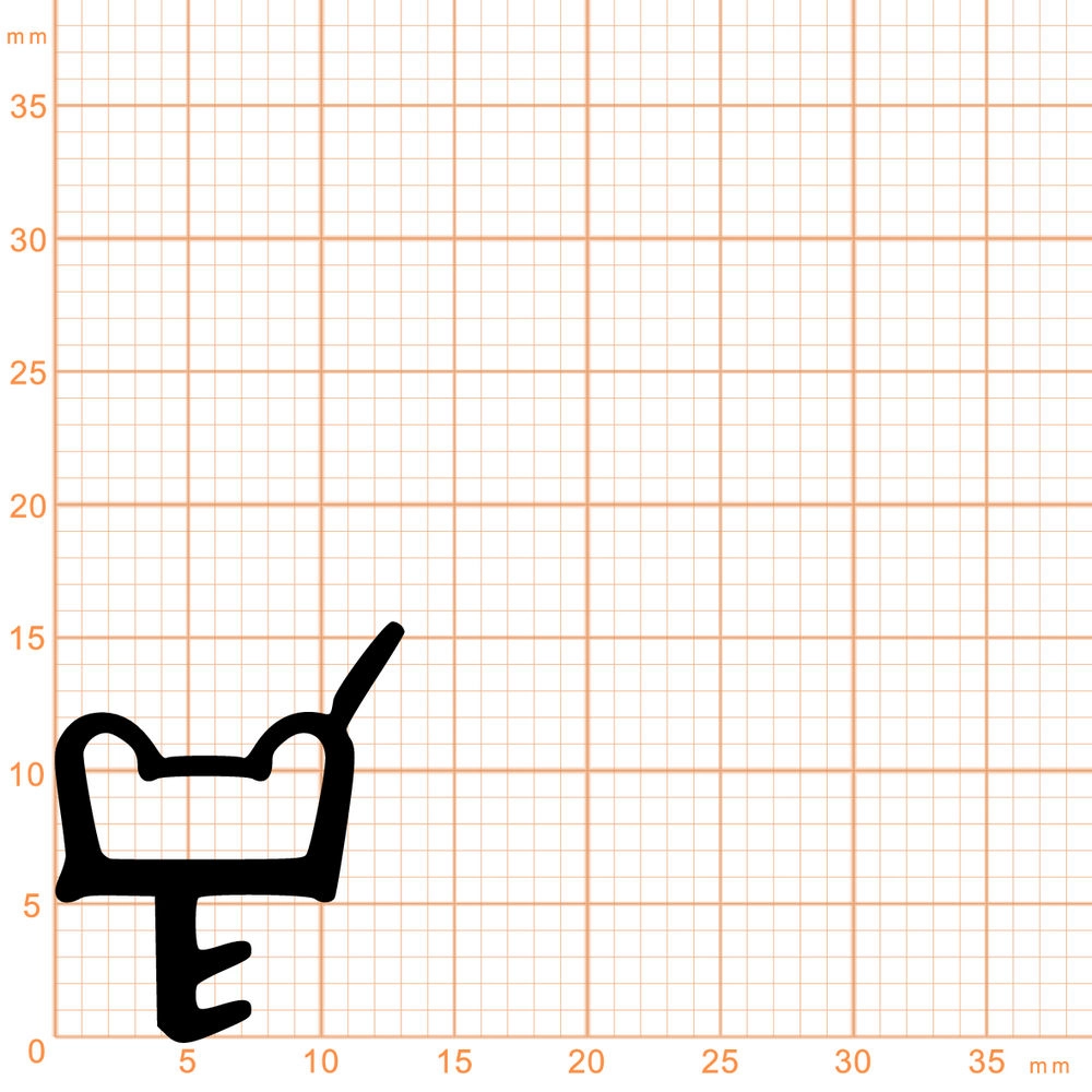 Türrahmen Dichtung - Holzzargendichtung für Holztüren | 12 mm Falzbreite | Farbe: braun