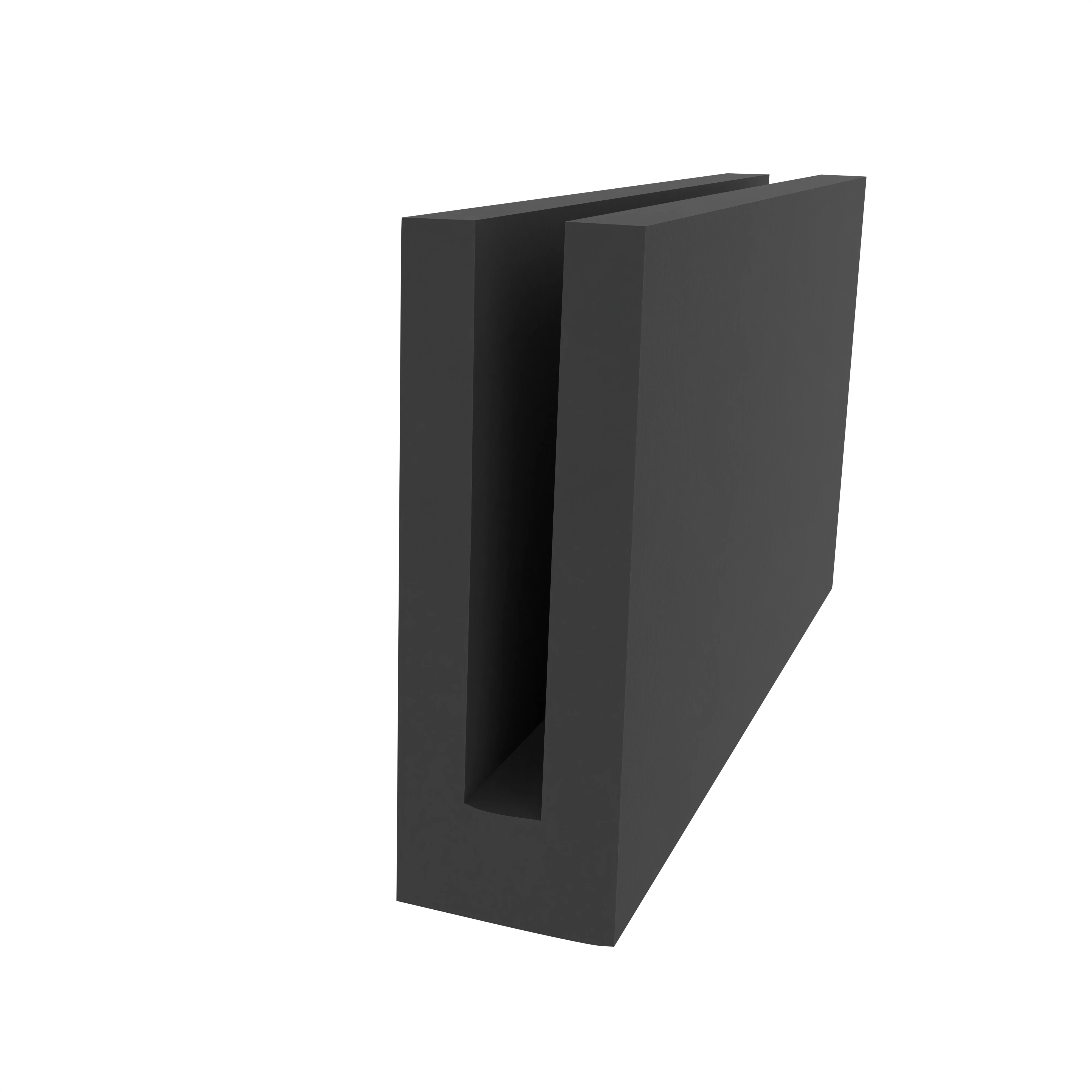 Kantenschutzprofil | Höhe: 12 mm | Farbe: schwarz