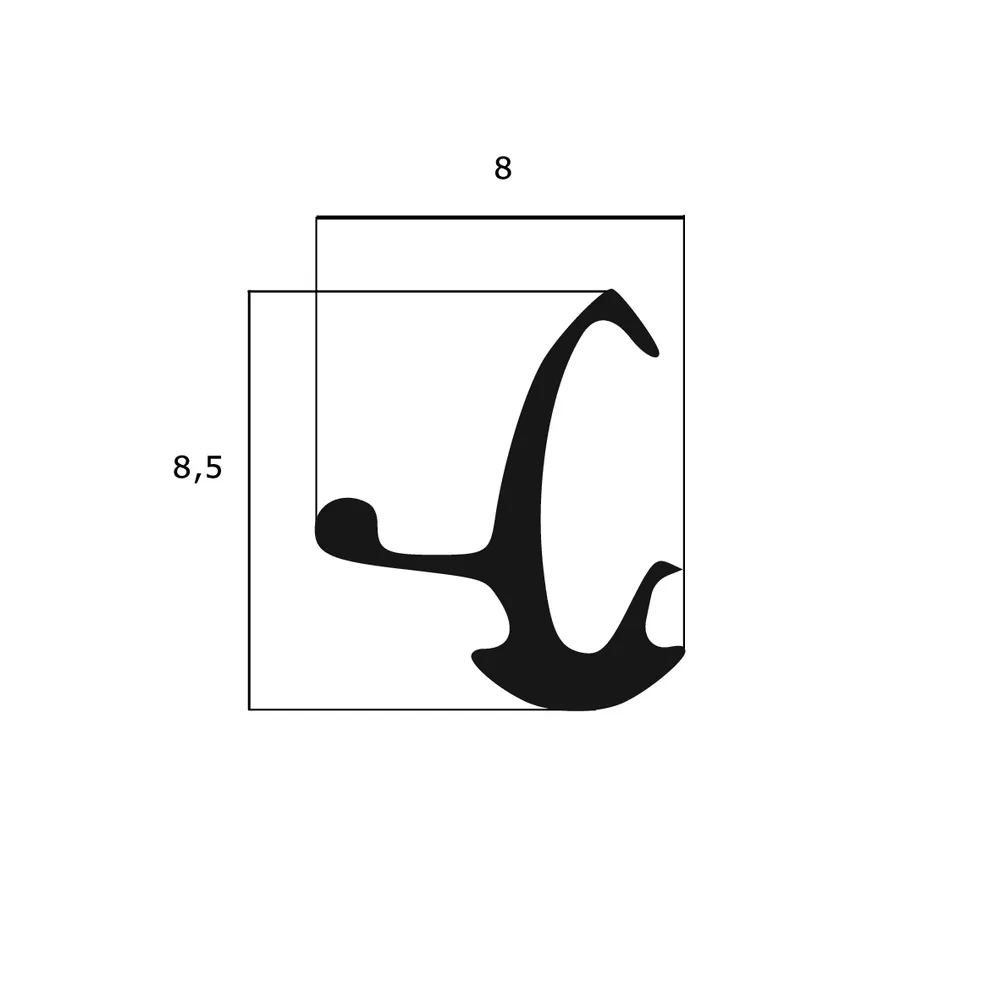 Lippendichtungen - Anschlagdichtung mit Lippe und profiliertem Fuß | 8,5 mm Höhe | Farbe: grau 