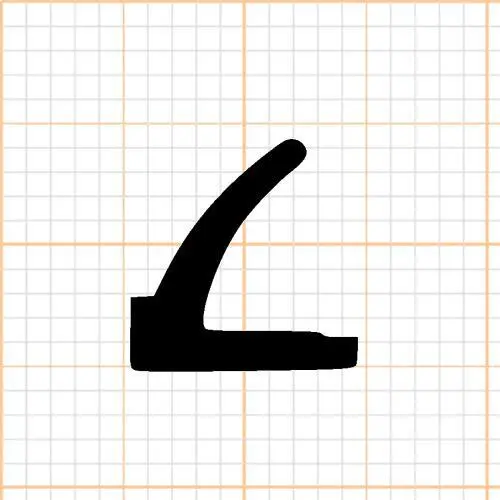 Lippendichtungen - Anschlagdichtung mit Lippe und glattem Fuß | 9 mm Höhe | Farbe: schwarz 