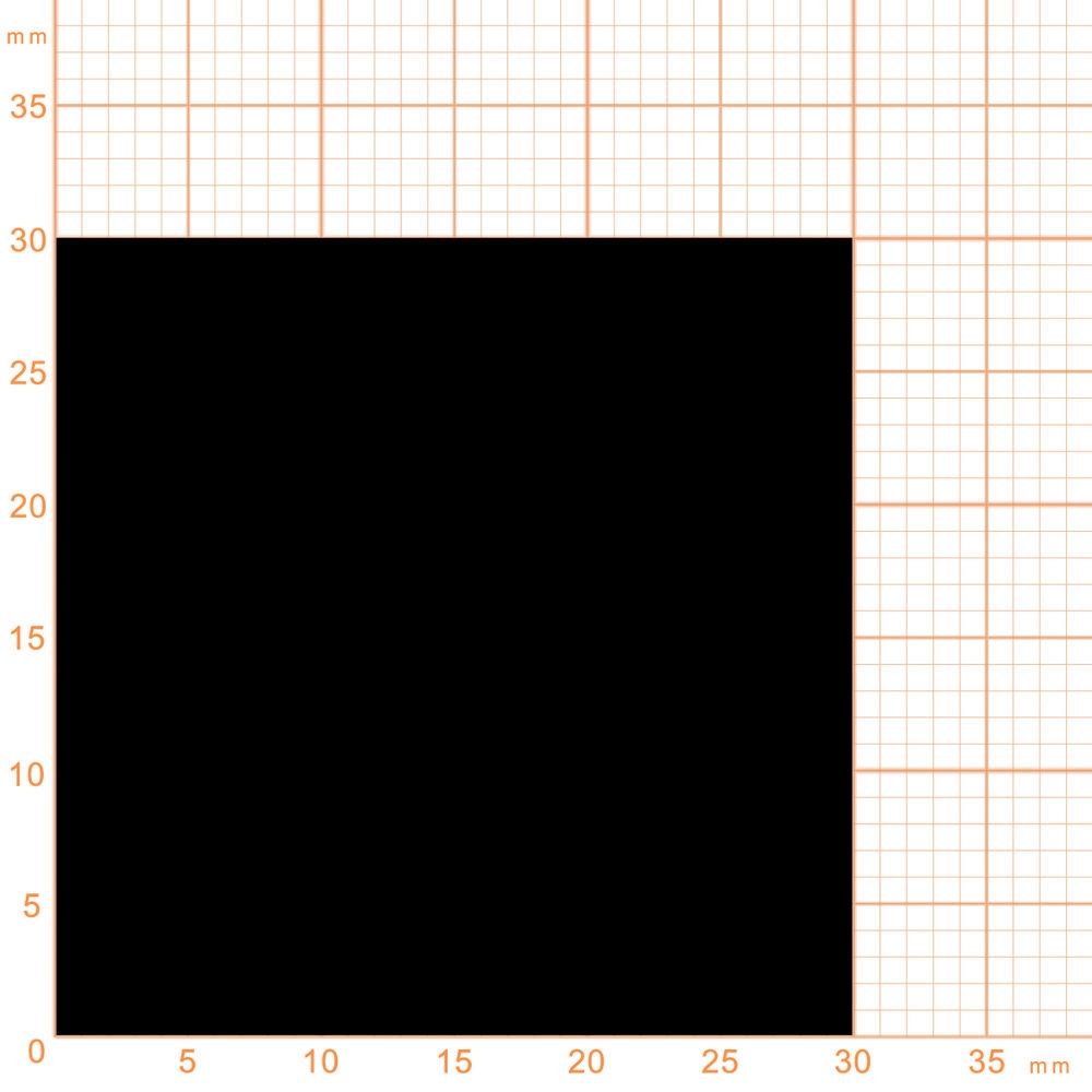 Moosgummi - Moosgummidichtung vierkant | 30 mm Höhe | Farbe: schwarz