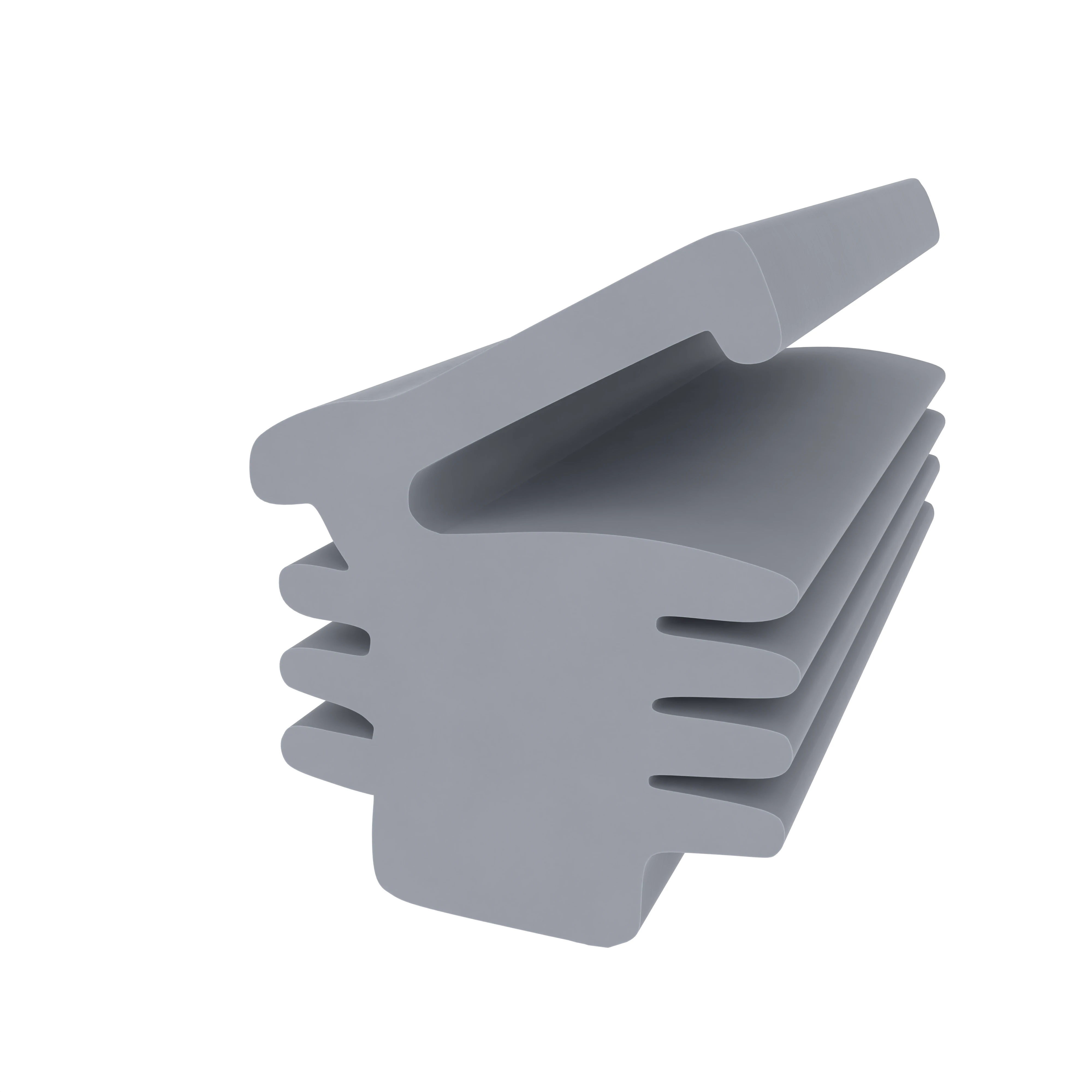 Stahlzargendichtung für Stahlrahmen | 12 mm Breite | Farbe: grau