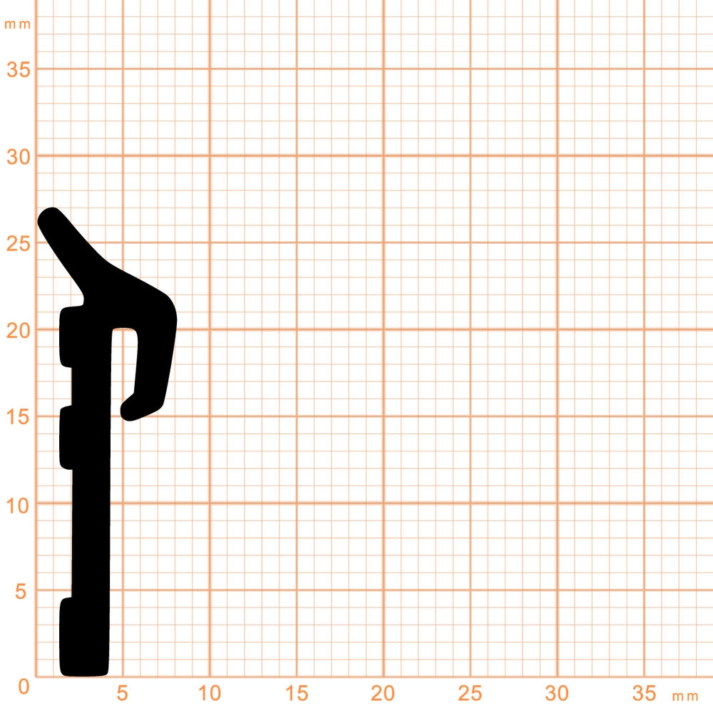 Fensterbankdichtungen - Fensterbankdichtung für Schüco Fenster | Höhe: 27 mm | Farbe: schwarz