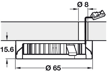 Beleuchtung - Ein-/Unterbauleuchte für Häfele Loox5 | Modell: 2025 | Lichtfarbe: warmweiß