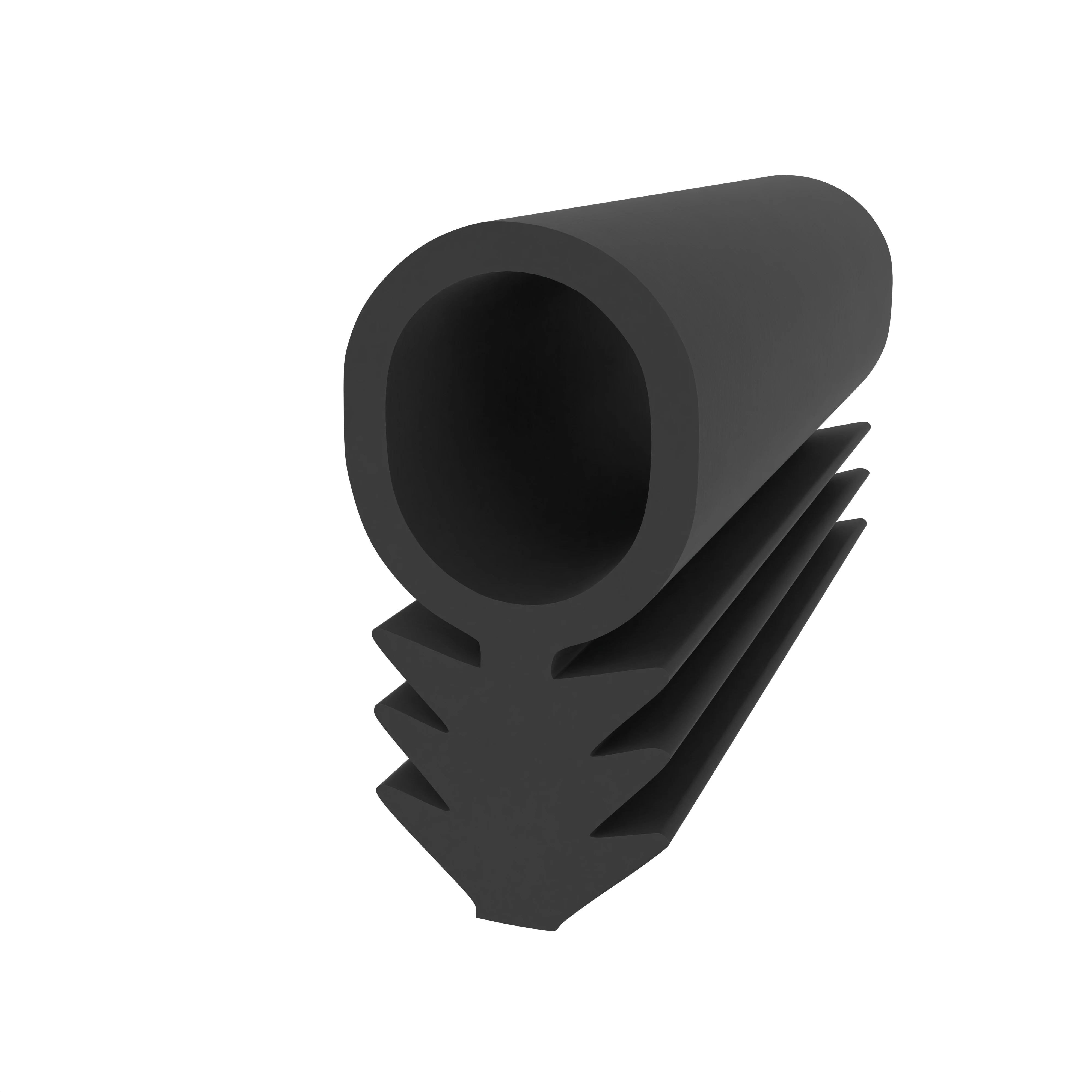 Türrahmen Dichtung - Holzzargendichtung für Haustüren | 12 mm Falzbreite | Farbe: schwarz