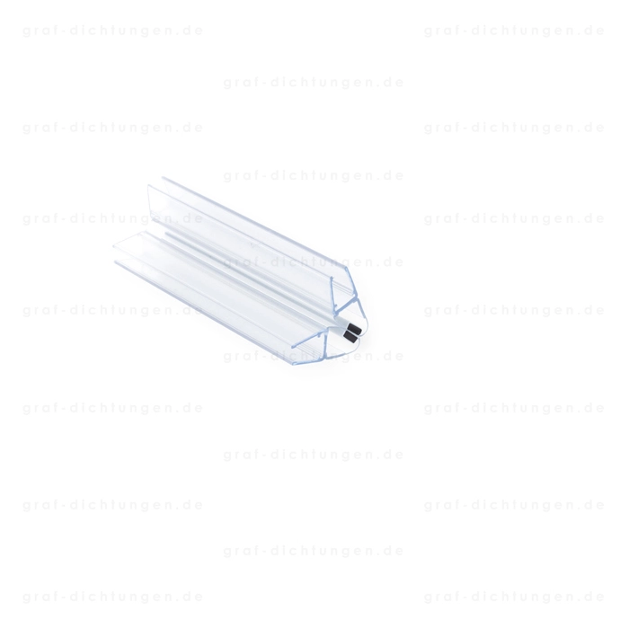 Senkrecht - Dusch-Magnetprofil 90° | 6 - 8 mm Glasstärke | Farbe: transparent