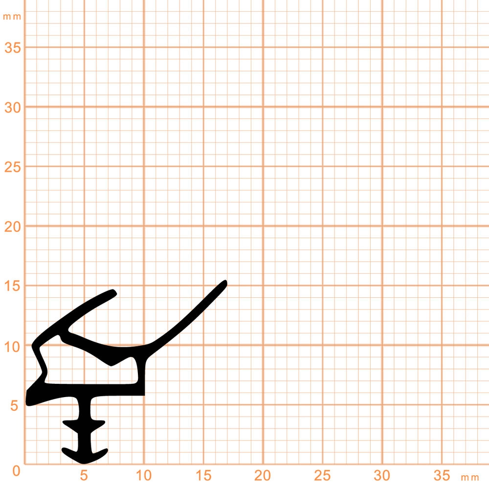Rauchdichtung Feuerschutzdichtung - Zimmertürdichtung für Haustüren | 15,5 mm Höhe | Farbe: beige