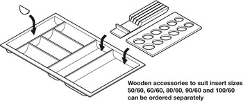 Dichtungsecken - Besteckeinsatz zu Selbstzuschneiden | 500 mm Nennlänge | Farbe: silbergrau