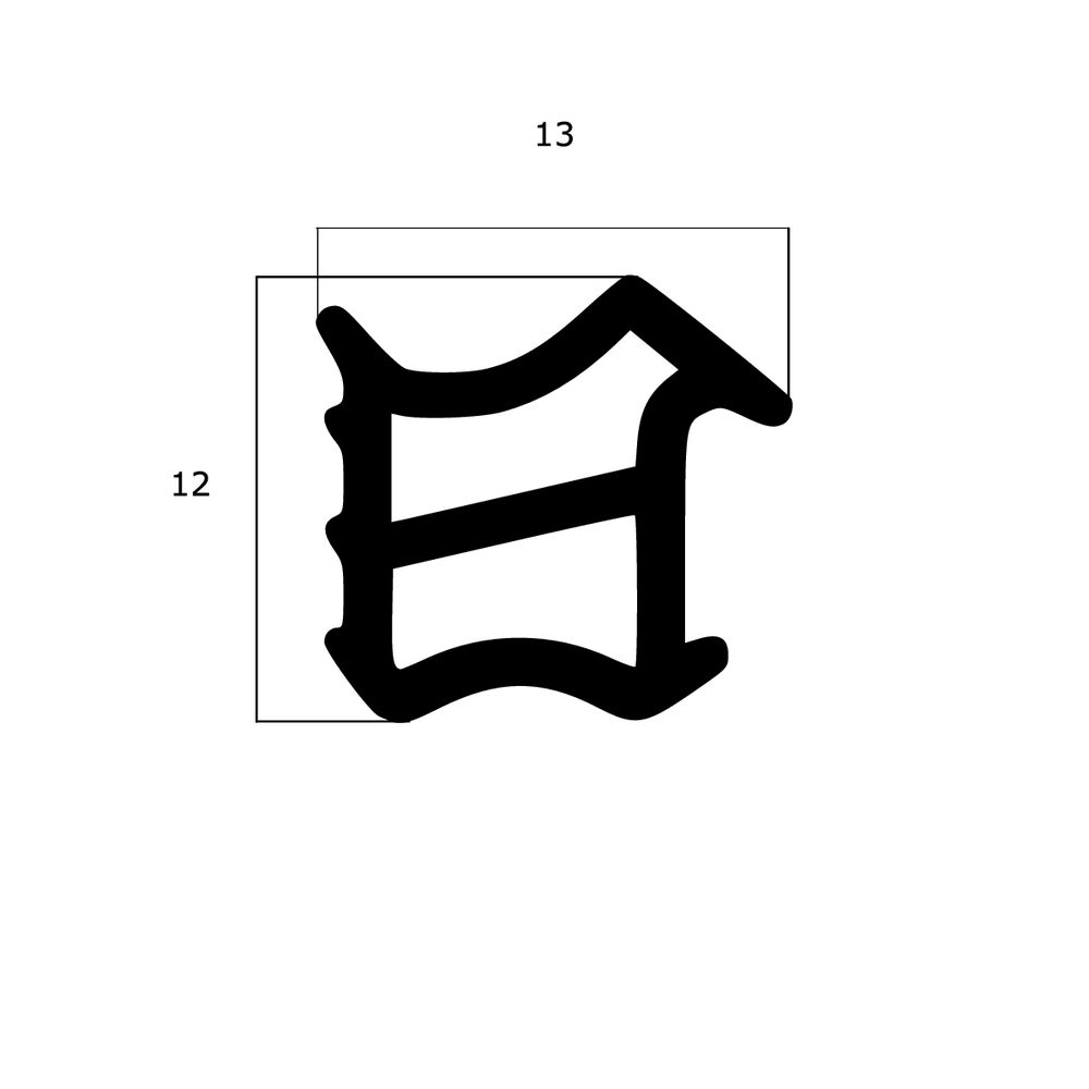 Türrahmen Dichtung - Stahlzargendichtung für Stahlzargen | 12 mm Höhe | Farbe: weiß