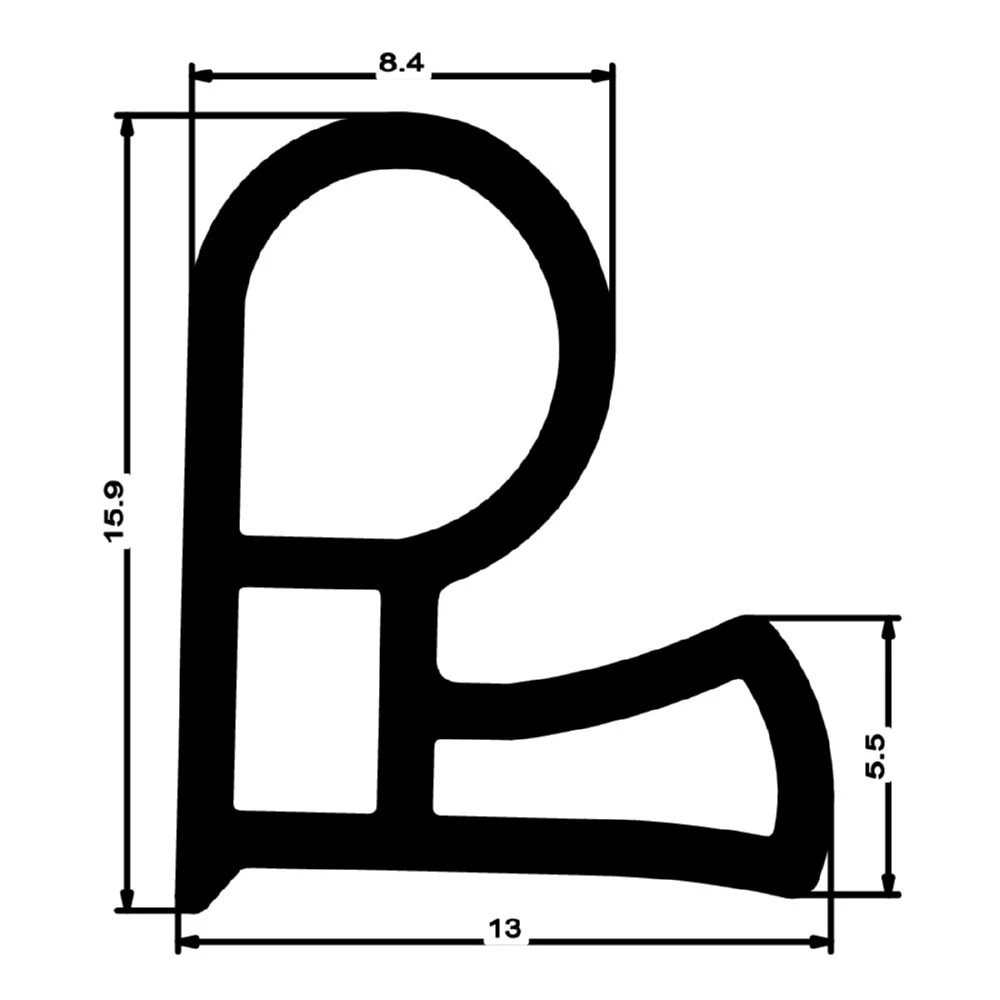 Stahlzargendichtung für Stahltüren | 14 mm Breite | Farbe: weiß