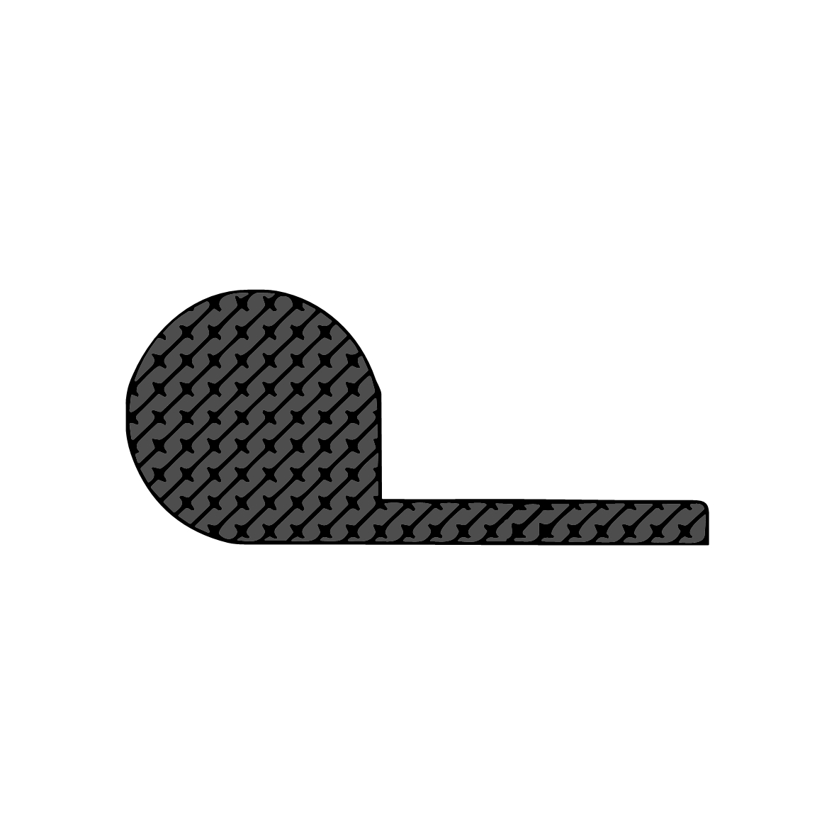 Voll- und Moosgummi-Profile - Kühlschrankdichtung Meterware | Höhe: 14 mm | Farbe: schwarz
